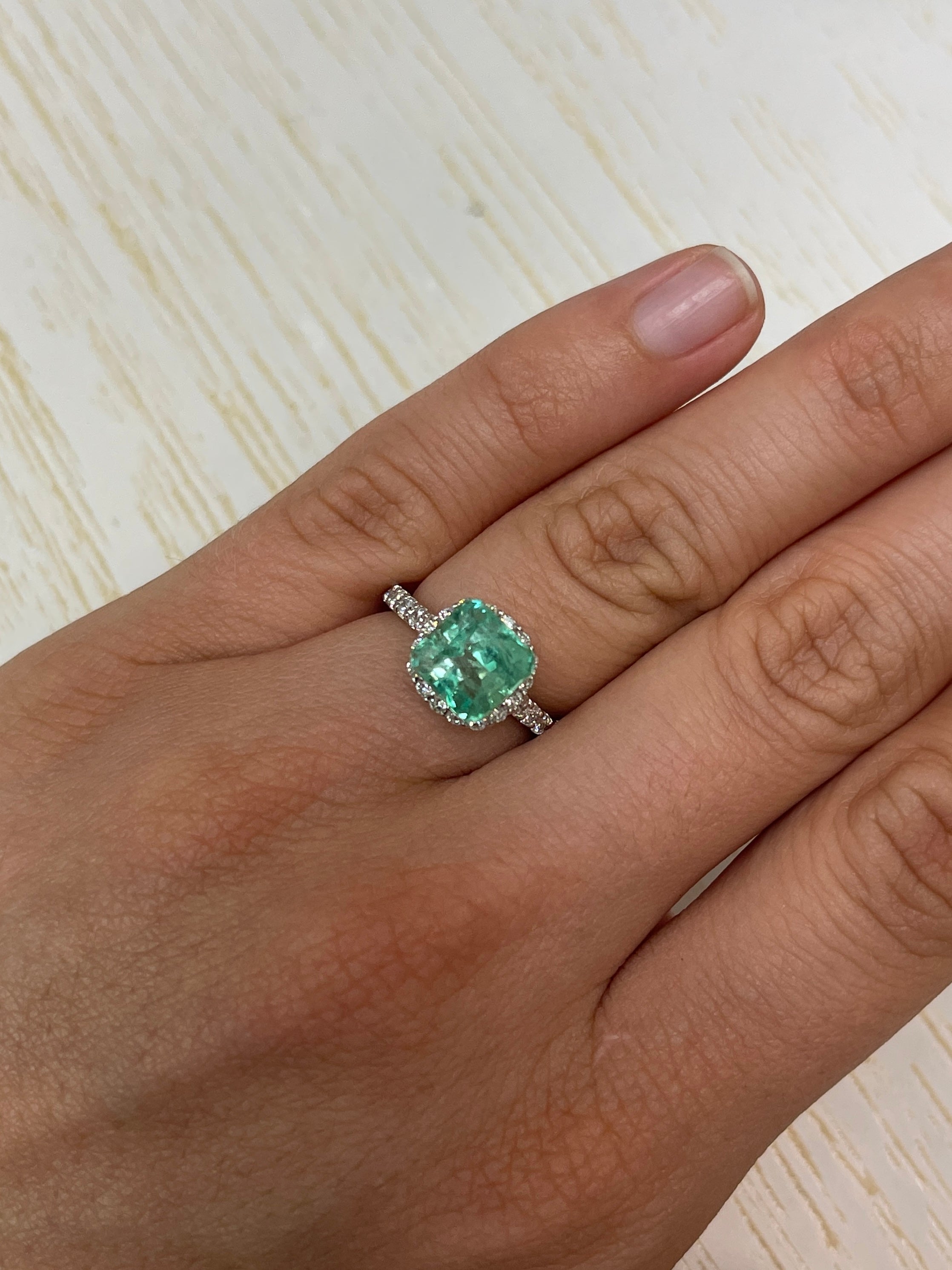 Asscher Cut Colombian Emerald - 3.37 Carat VS Jyotish Certified Gem