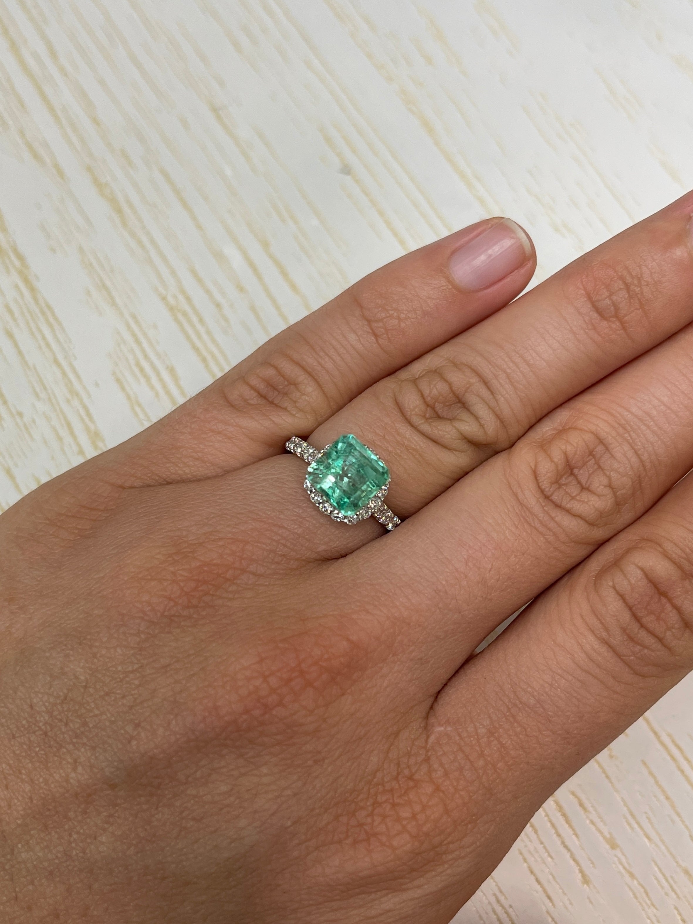 3.37 Carat VS Jyotish Natural Loose Colombian Emerald- Asscher Cut - JR Colombian Emeralds