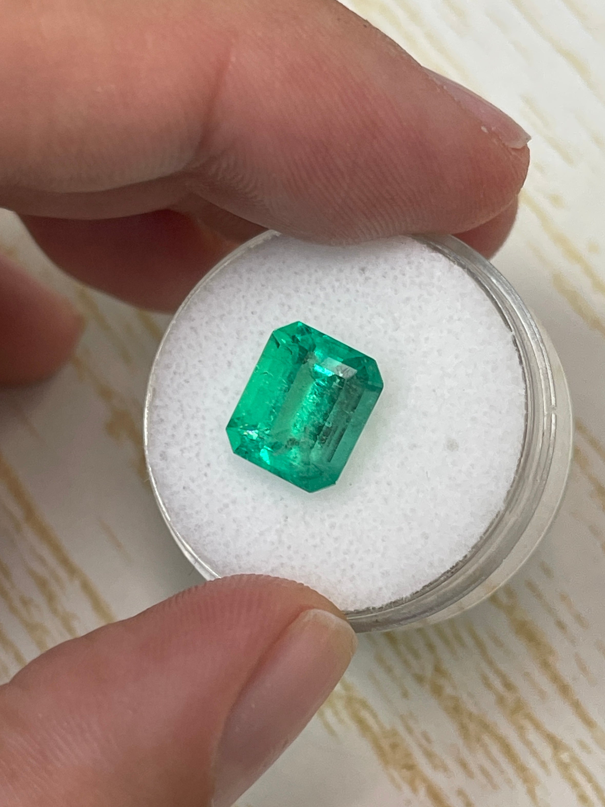 10x8.5mm Colombian Emerald - Classic Emerald Cut - 3.49 Carat