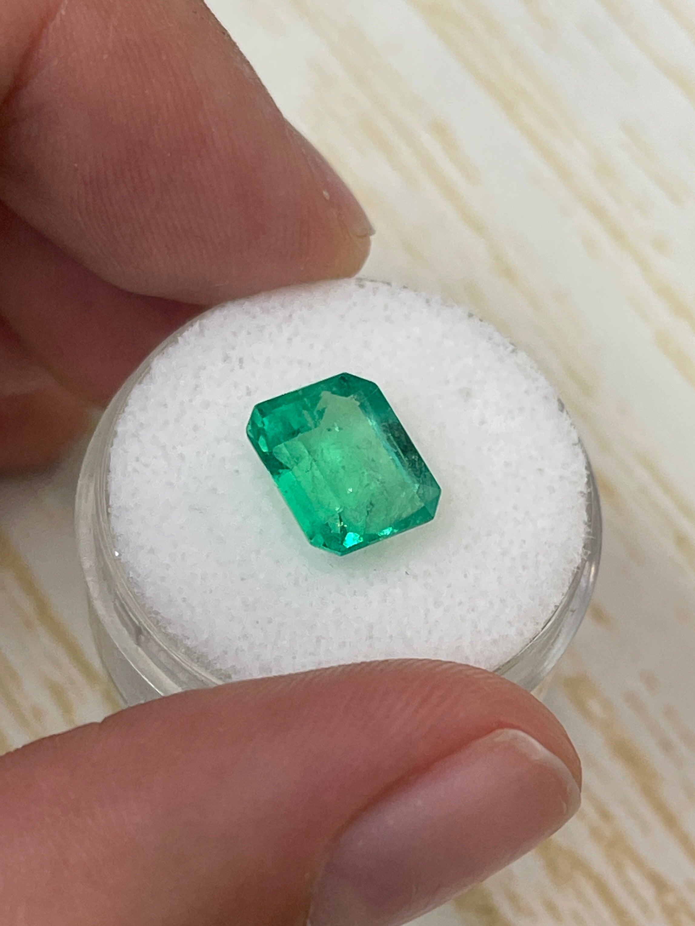 Large Colombian Emerald - Brilliant Emerald Cut - 3.49 Carat