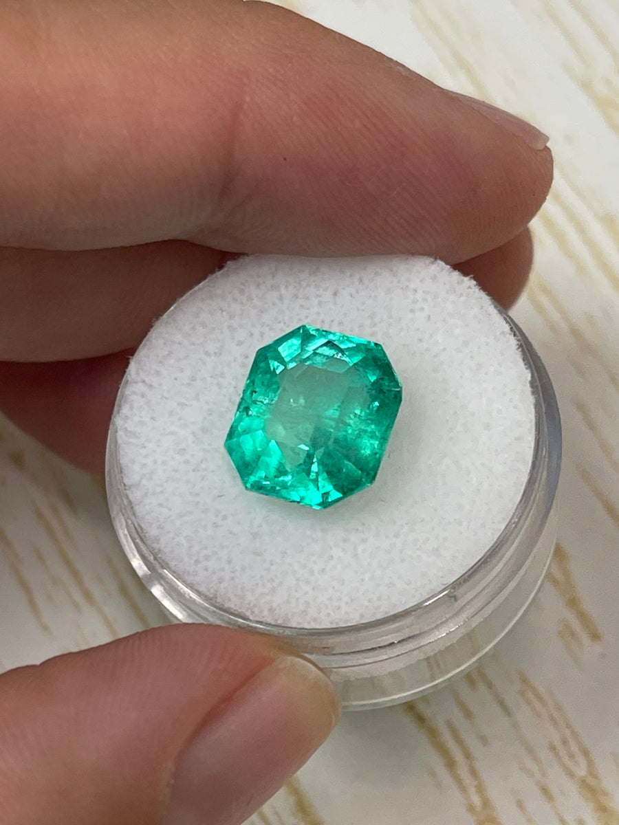 Authentic 6.63 Carat Colombian Emerald in Chunky Emerald Cut - Loose Gem