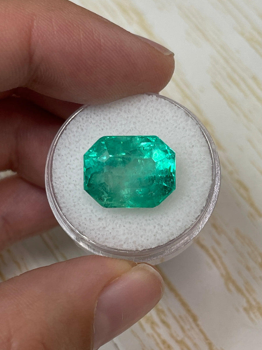 11.90 Carat 15x12 Fine Natural Loose Colombian Emerald- Emerald Cut