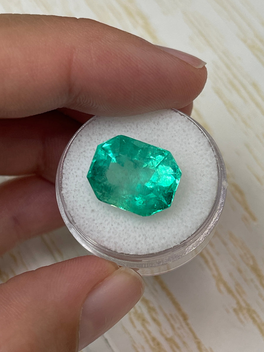 Fine Natural Colombian Emerald - 11.90 Carats, Emerald Shape