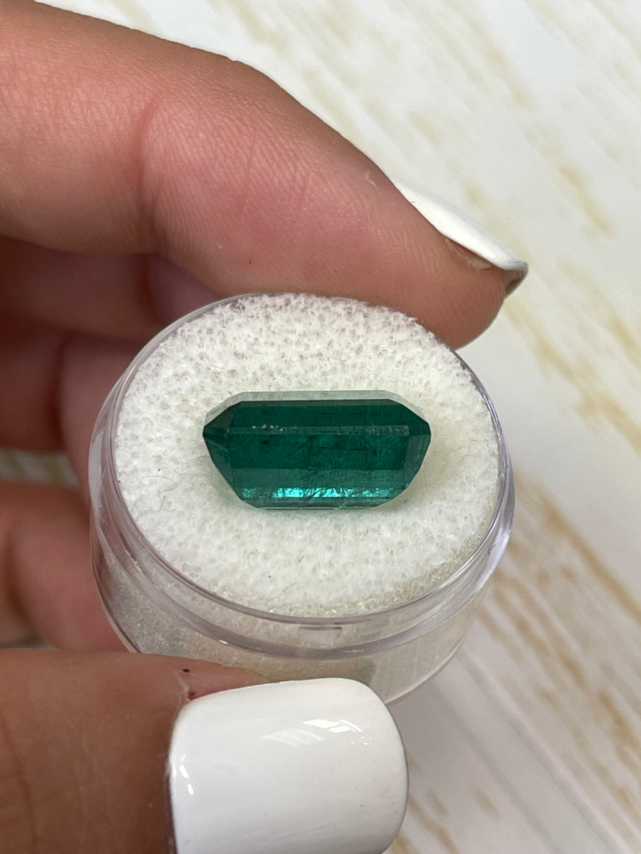 Exquisite 10.99 Carat Zambian Emerald Cut Gemstone