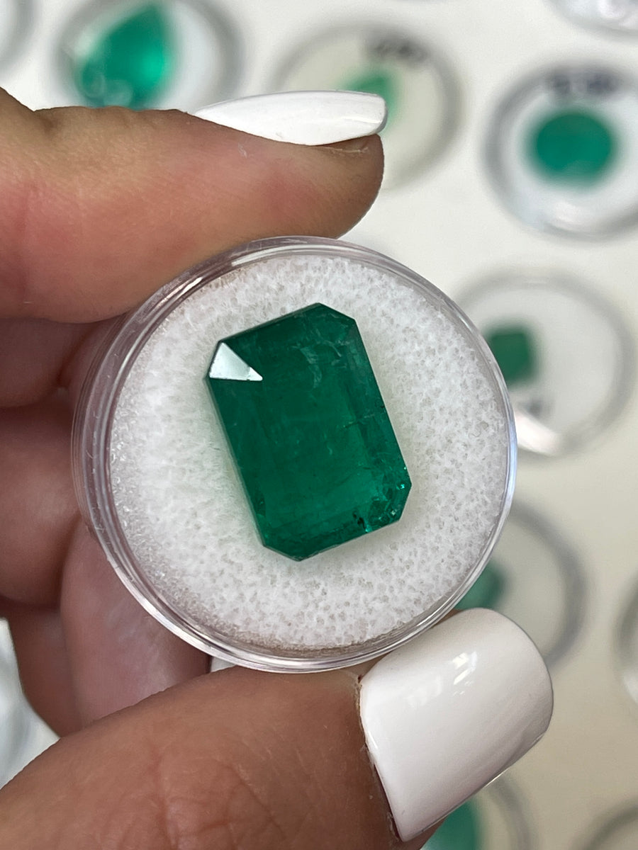 Large 15.5x11mm Emerald Cut Zambian Emerald - 12.89 Carats