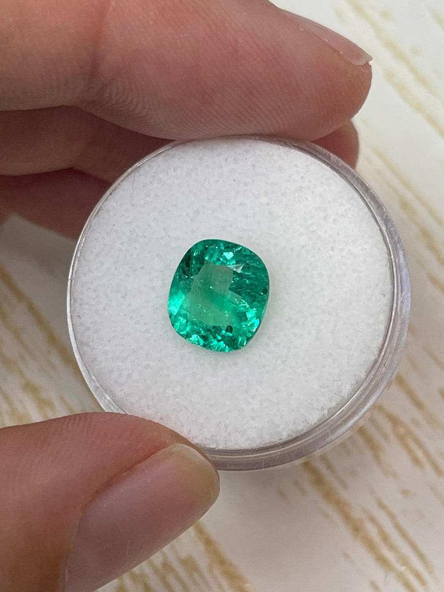 Gorgeous 2.11 Carat Colombian Emerald - Elongated Cushion Cut