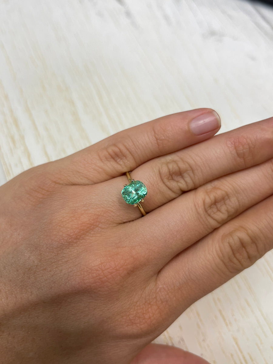 9x7mm Eye-Clean Colombian Emerald - 2.12 Carat Loose Gemstone