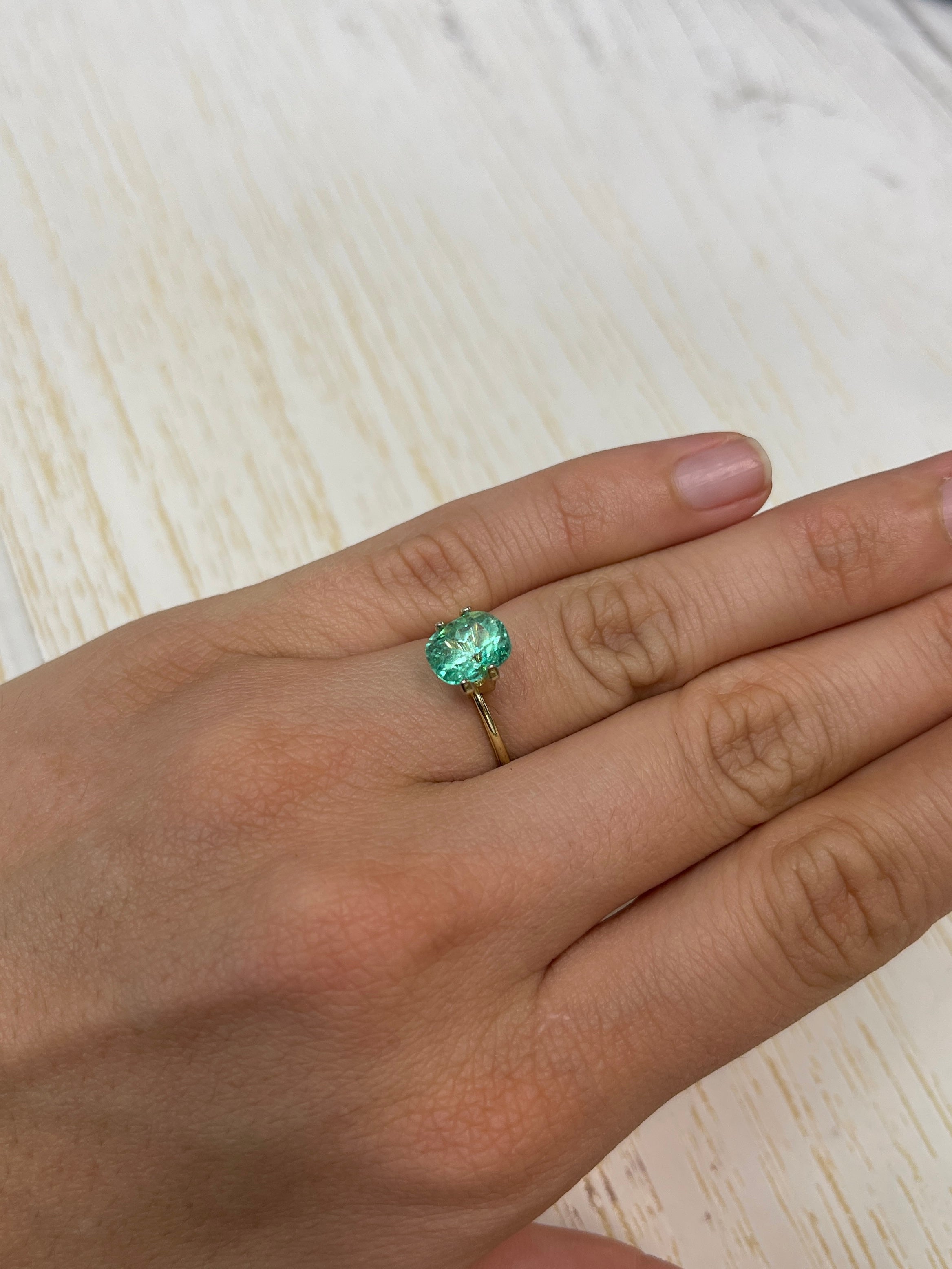 Authentic 2.12 Carat Green Colombian Emerald - Elongated Cushion Cut