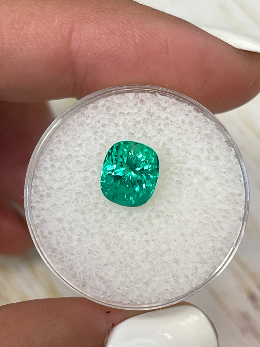 Natural Loose Colombian Emerald - Cushion Shaped - 8x7 Dimensions