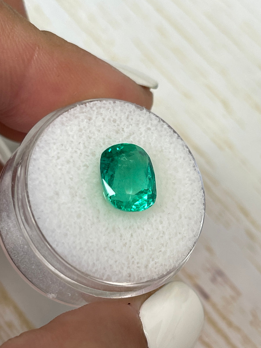 10x8.5mm Colombian Emerald - 3.60 Carat, Natural Green Beauty