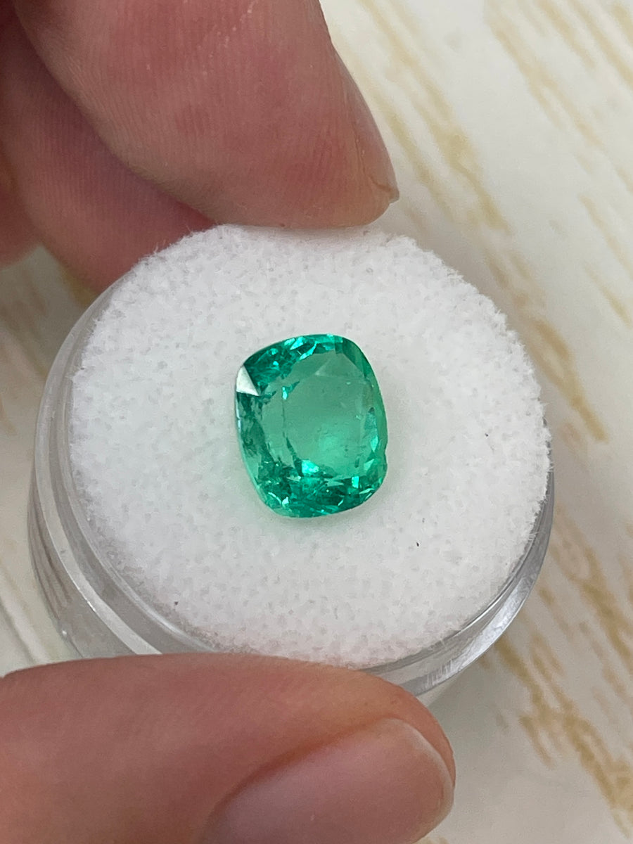 Vibrant 10x9 Yellow-Green Natural Colombian Emerald