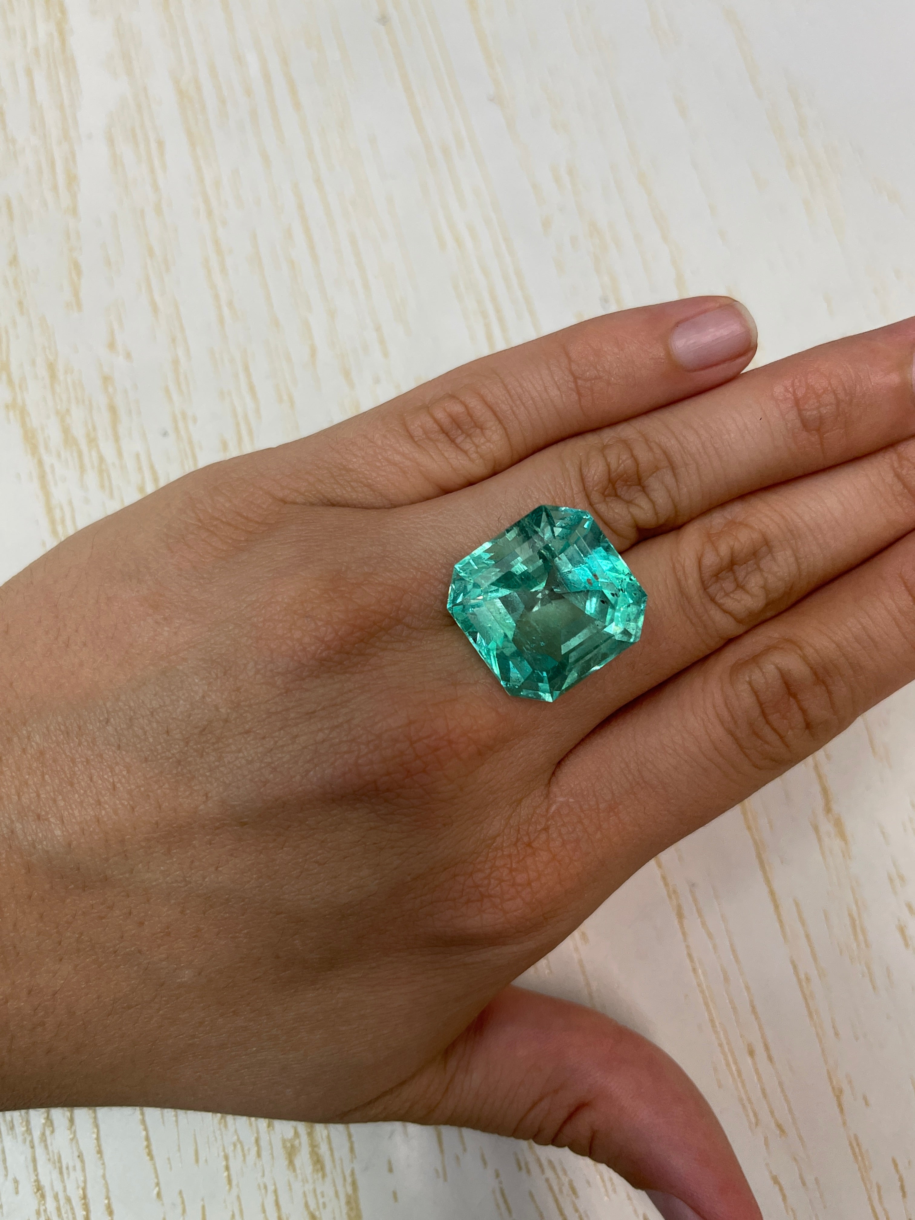 43.69 Carat 21x21 GIA Certified Natural RARE SIZE Colombian Emerald Asscher Cut - JR Colombian Emeralds