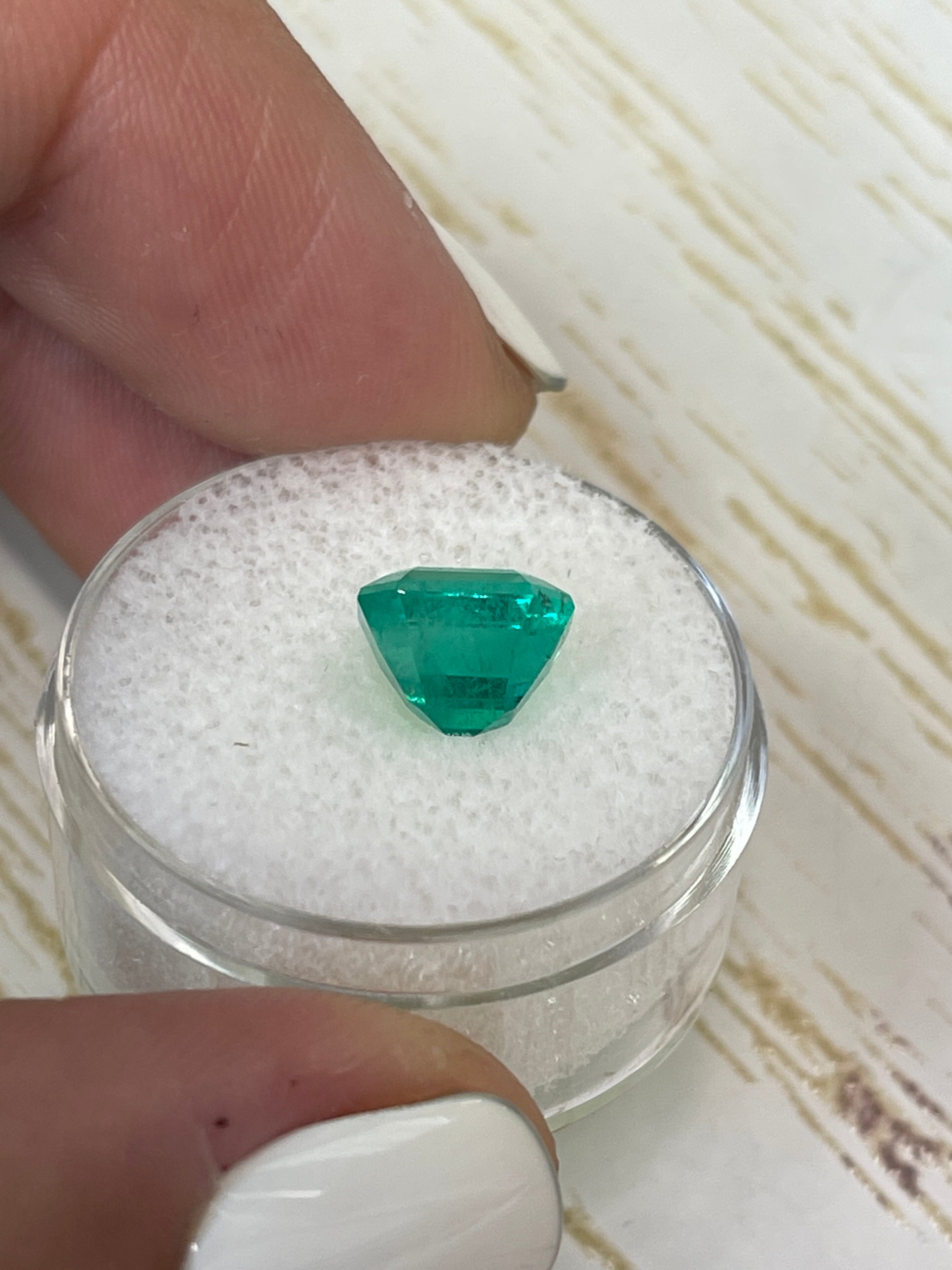 Emerald Cut 2.73 Carat Colombian Emerald - Gorgeous Bluish Green Stone