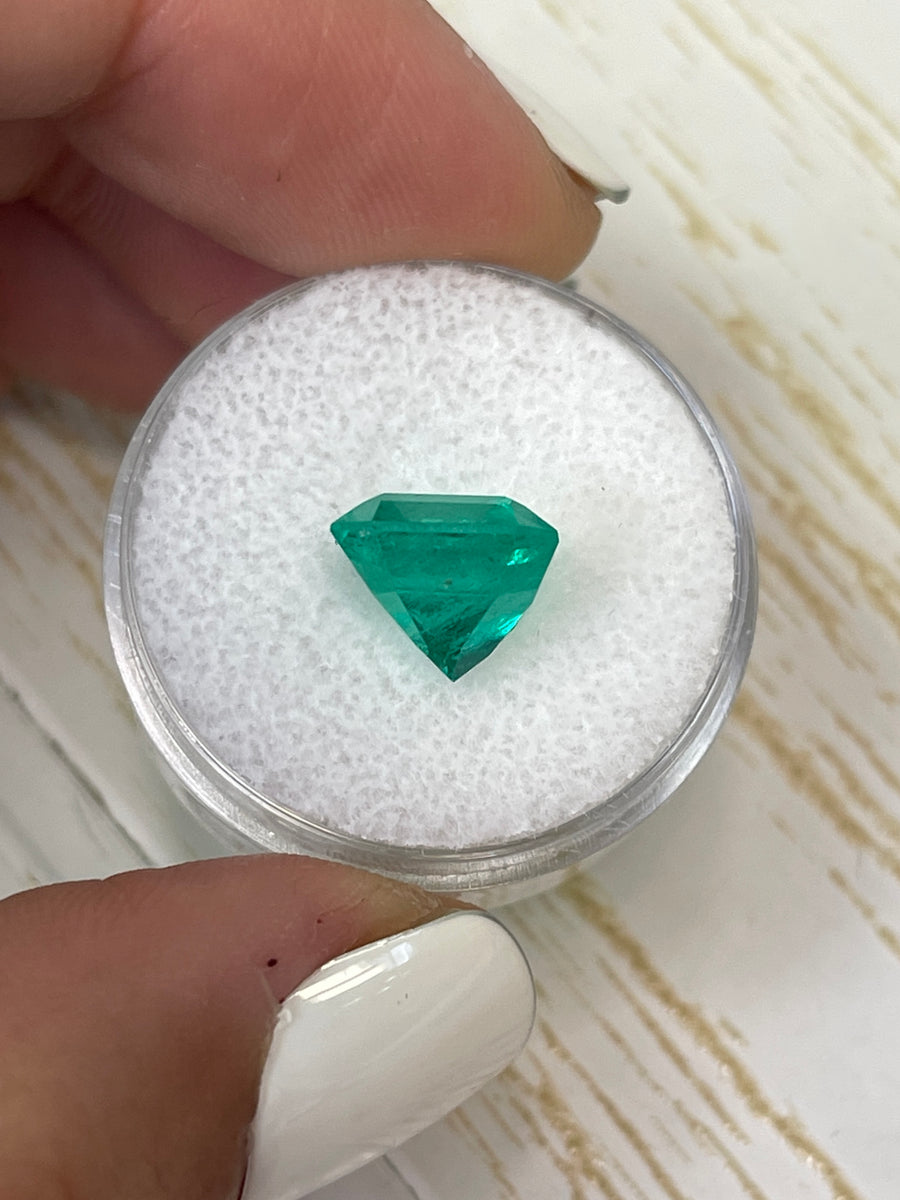 4.83 Carat Vibrant Green Colombian Emerald - Asscher Cut Loose Stone