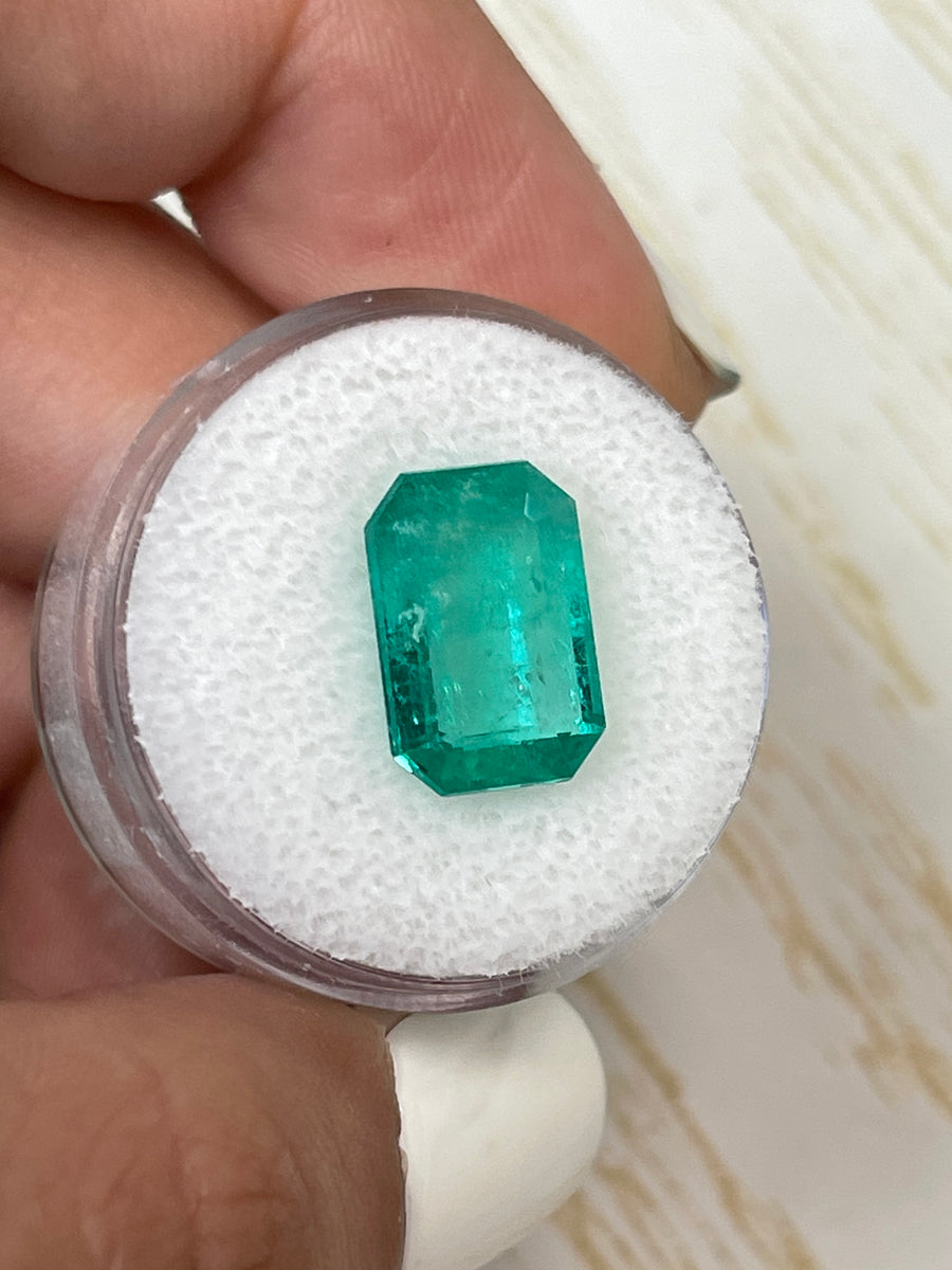 Emerald Cut Loose Gemstone - 4.89 Carat Green Beauty