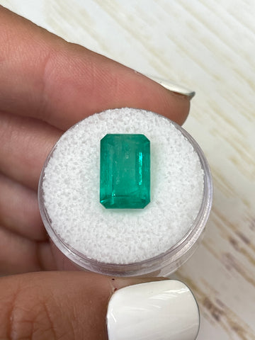 5.94 Carat 12.5x8.5 Bluish Green Natural Loose Colombian Emerald- Emerald Cut