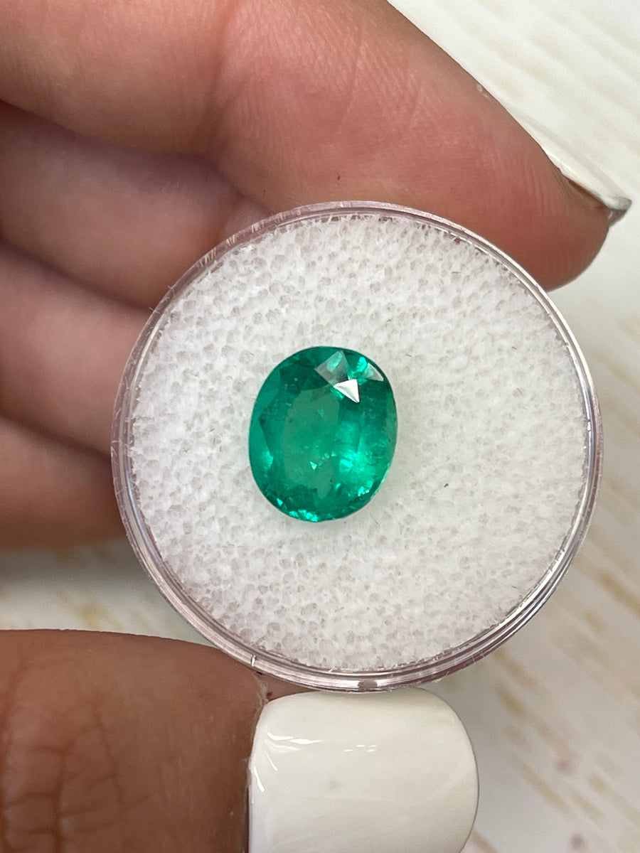 Colombian Emerald: 3.07 Carats, Oval Cut, Muzo Green