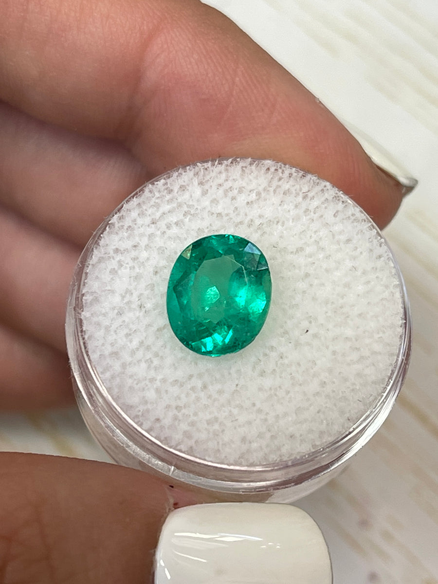 Oval-Cut Muzo Green Emerald - 3.07 Carat Colombian Gem