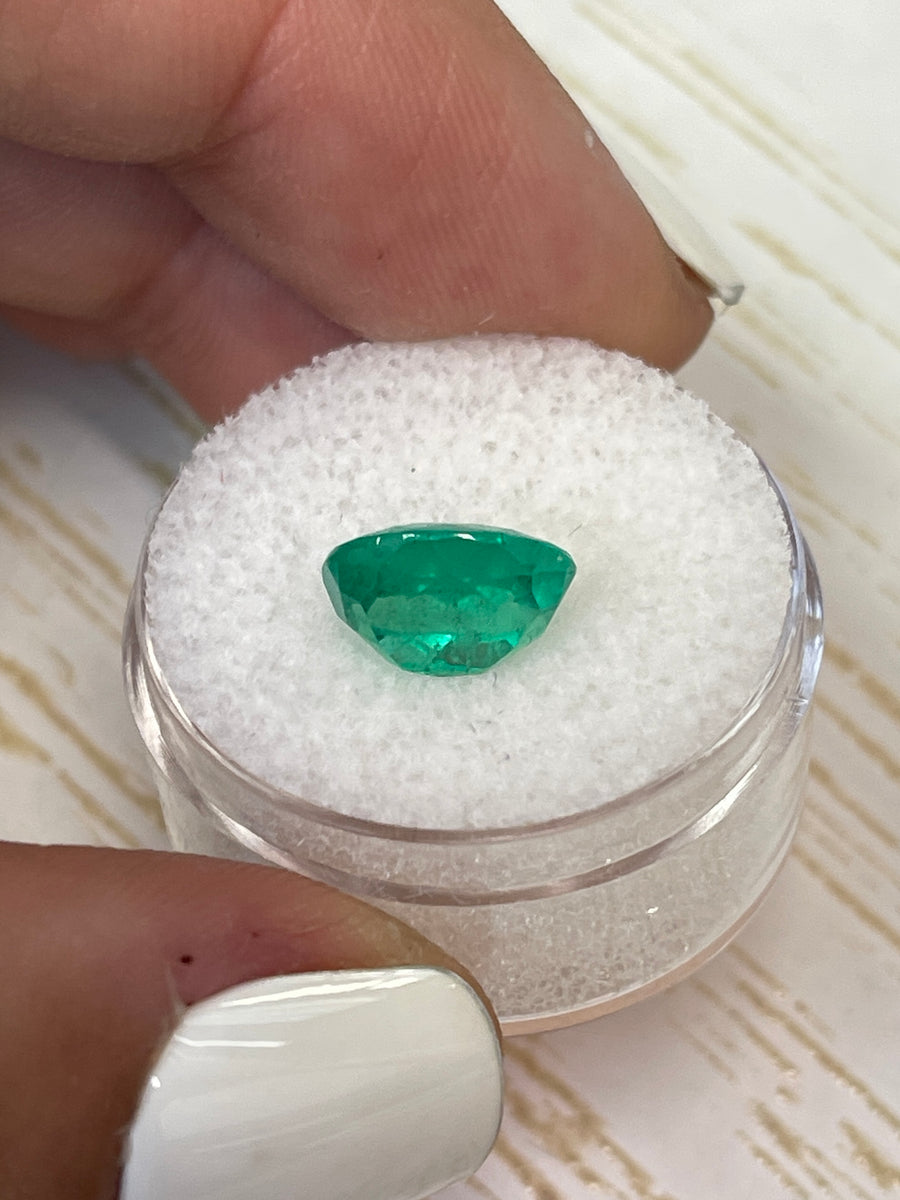 3.07 Carat Loose Colombian Emerald in Oval Cut