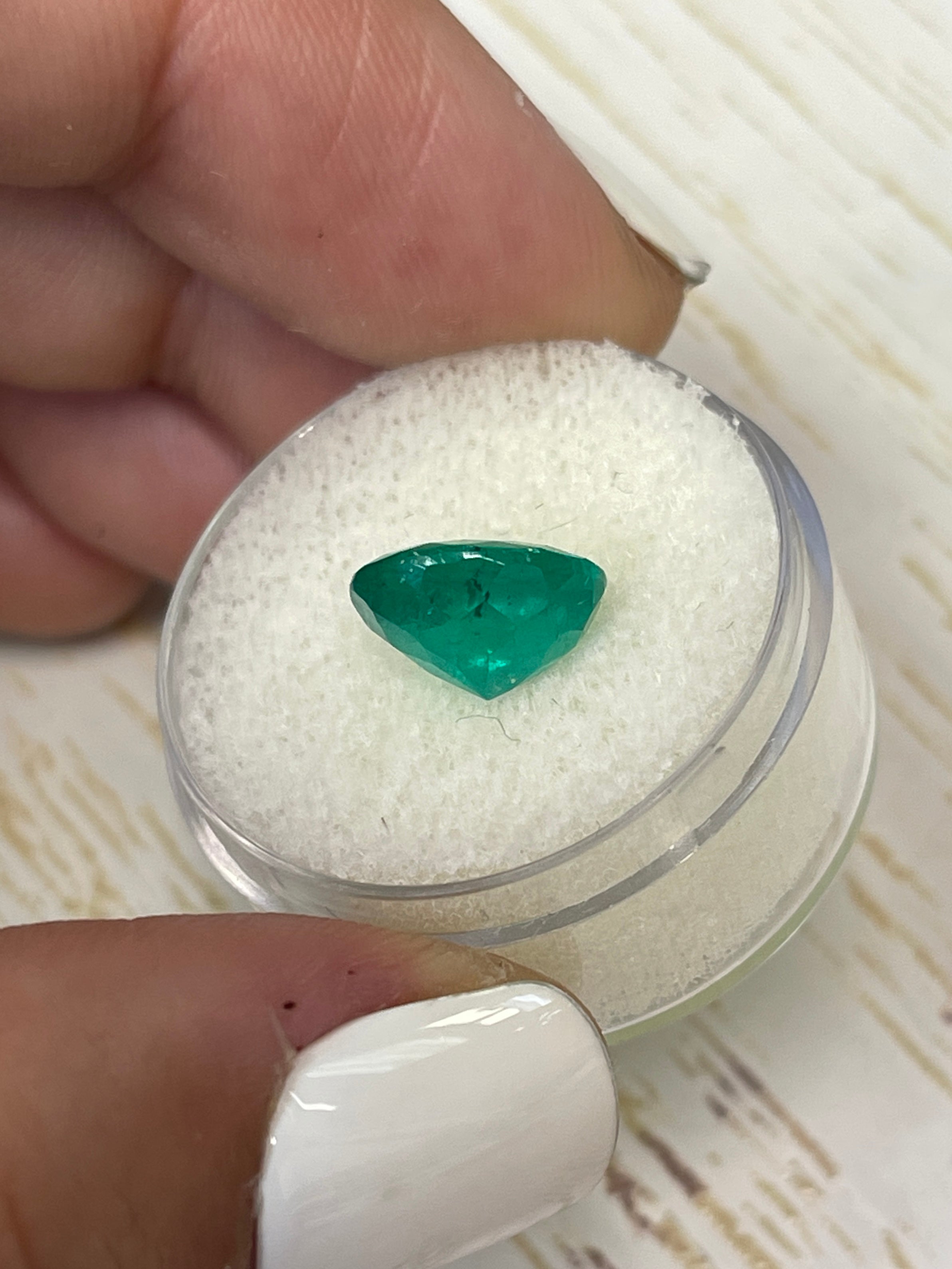 Oval-Shaped 3.19 Carat Muzo Green Colombian Emerald