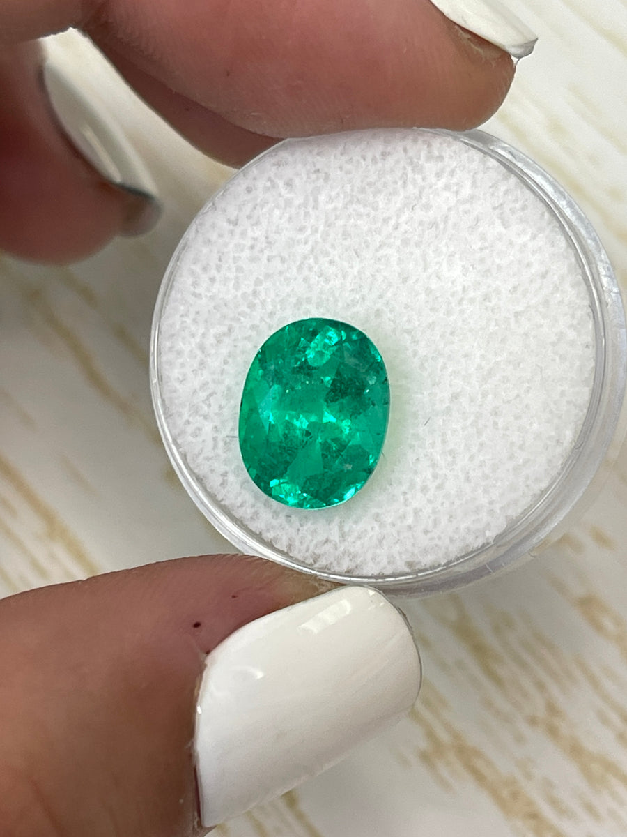 Colombian Emerald - Oval Cut 3.97 Carat Loose Gemstone