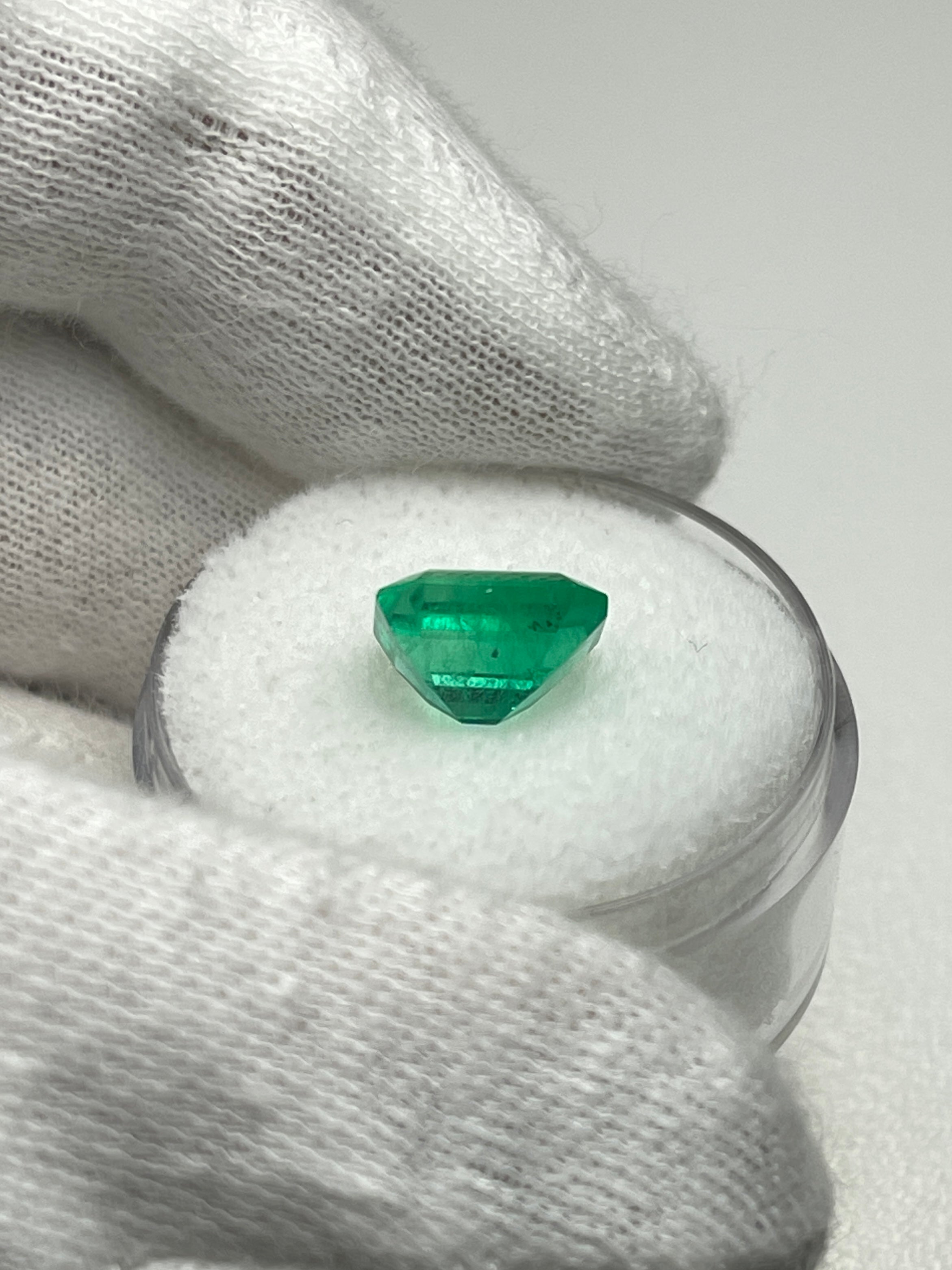 2.63 Carat AAA Muzo Vivid Green Natural Loose Colombian Emerald- Emerald Cut