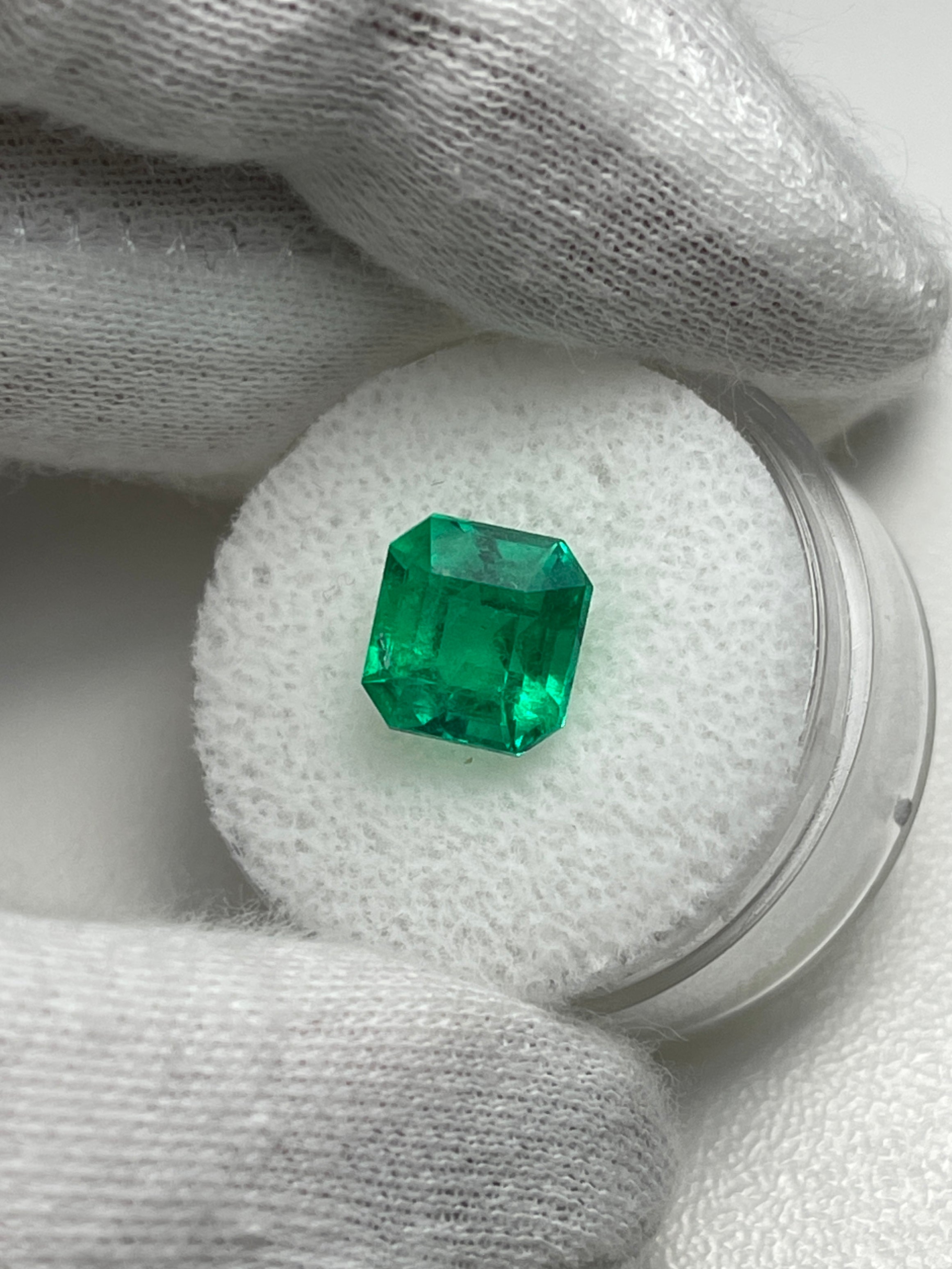 3.37 Carat AAA Vivid Muzo Natural Loose Colombian Emerald-Asscher Cut