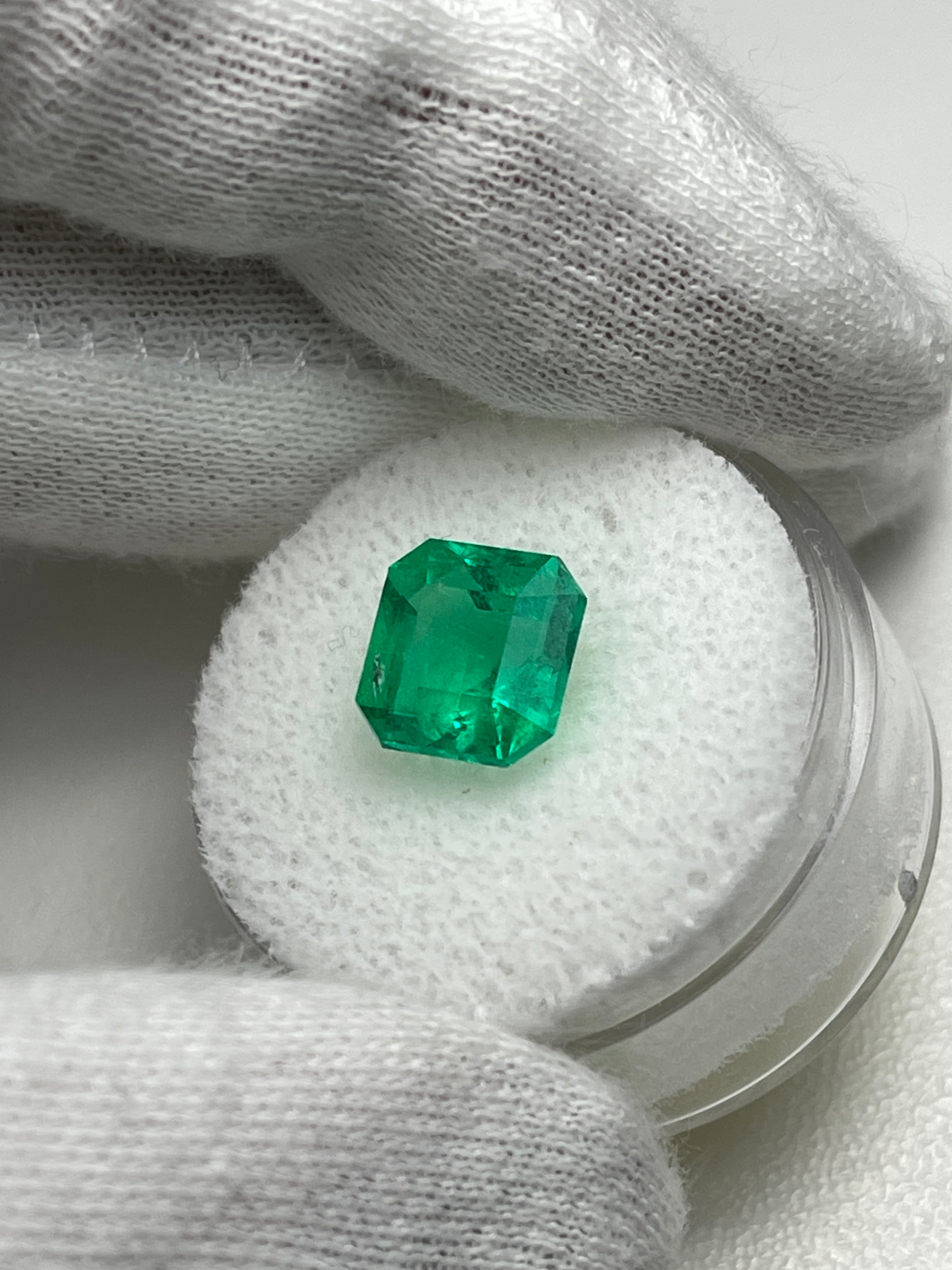 3.37 Carat AAA Vivid Muzo Natural Loose Colombian Emerald-Asscher Cut