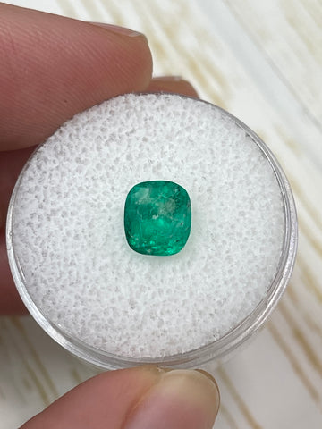 Natural Colombian Emerald - Cushion Cut - 1.69 Carats
