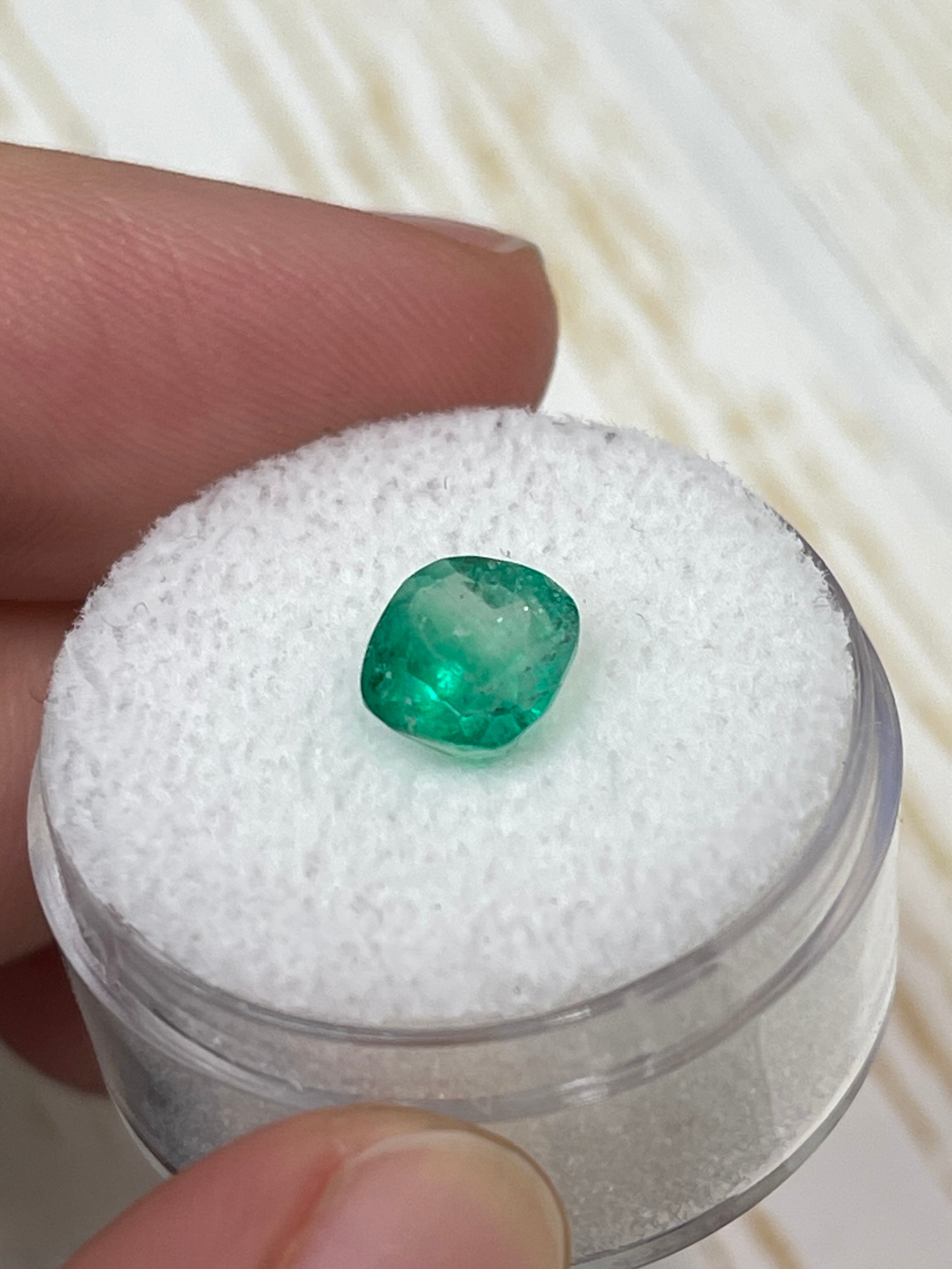 Earthy Colombian Emerald - Cushion Cut - 1.69 Carats