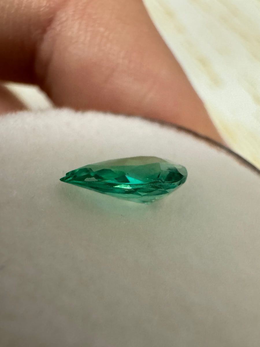 0.65 carat 8x5.5 VS Clarity Natural Loose Colombian Emerald-Pear Cut