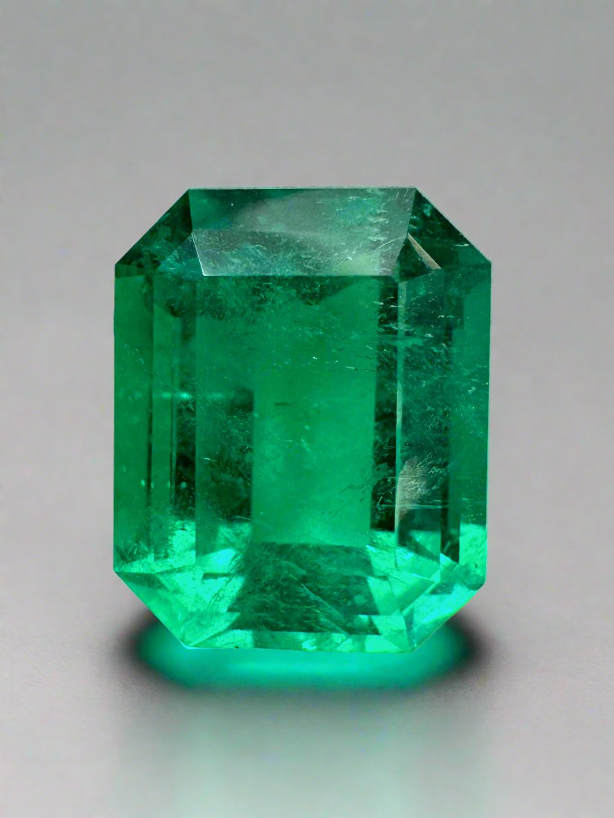 4.24 Carat 11x9 AAA+ Classic Green Natural Loose Colombian- Emerald Cut - JR Colombian Emeralds