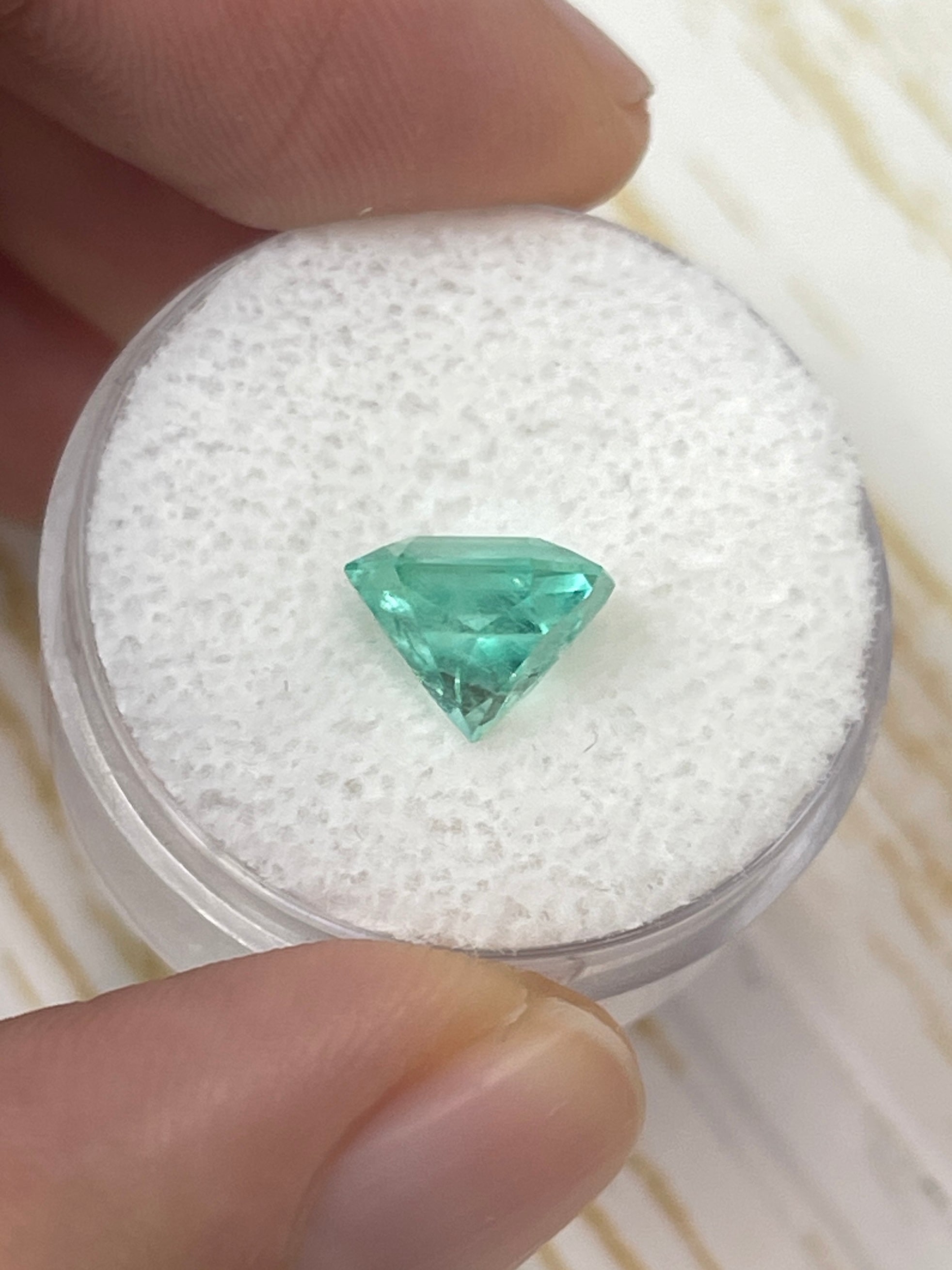 2.57 Carat 8.6x8.3 Minty Art Deco Loose Colombian Emerald-Asscher Cut Clipped Corners - JR Colombian Emeralds