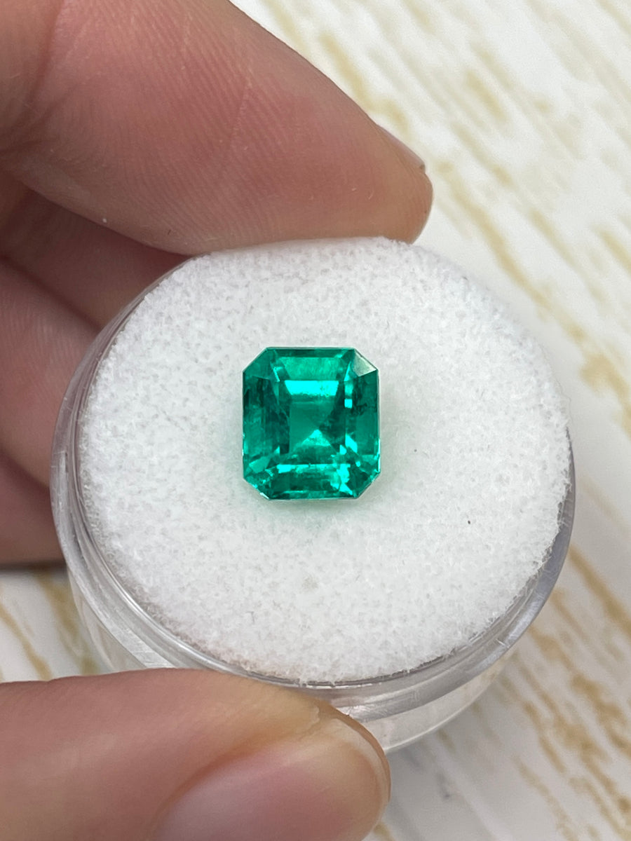 2.72 Carat RARE Certified Butterly Effect/Drop of Oil Muzo Green Natural Loose Colombian Emerald