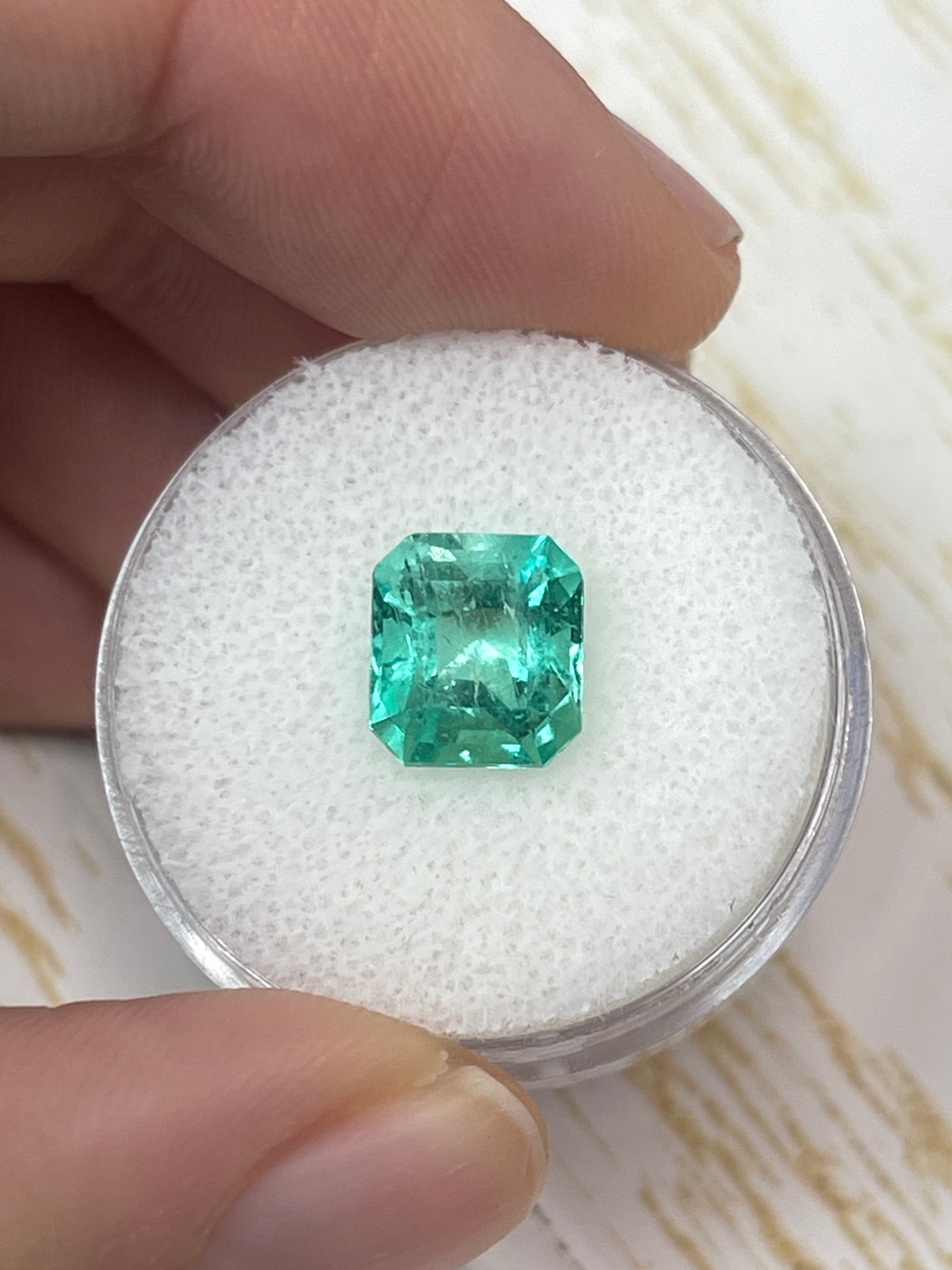 2.73 Carat 9x8 Medium Green Natural Loose Colombian Emerald- Emerald Cut - JR Colombian Emeralds