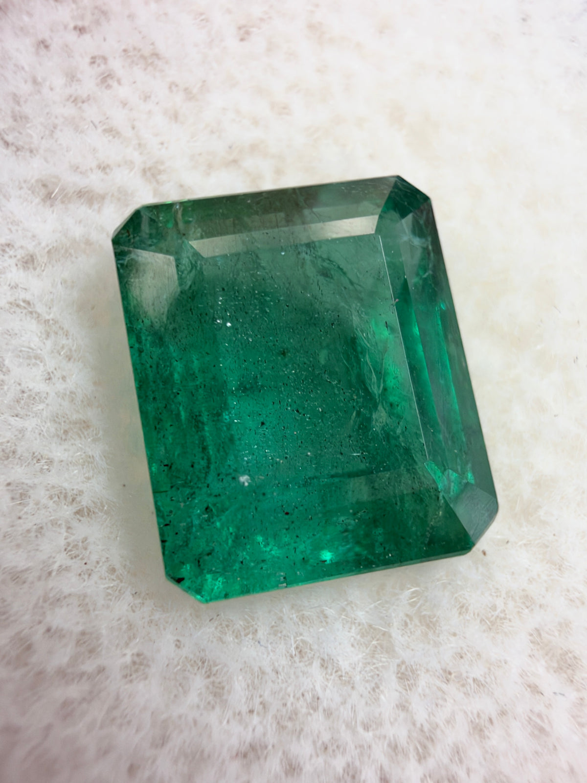 3.47 carat 9.4×7.8 Dark Bluish Green Loose Zambian Emerald- Emerald Cut