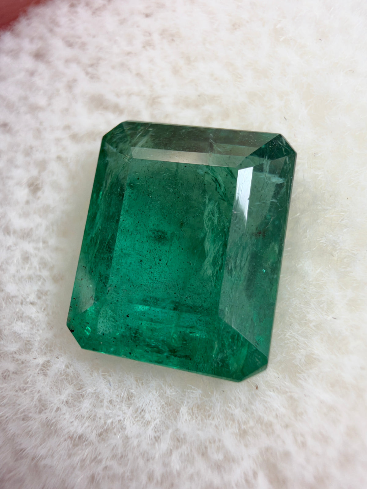 3.47 carat 9.4×7.8 Dark Bluish Green Loose Zambian Emerald- Emerald Cut