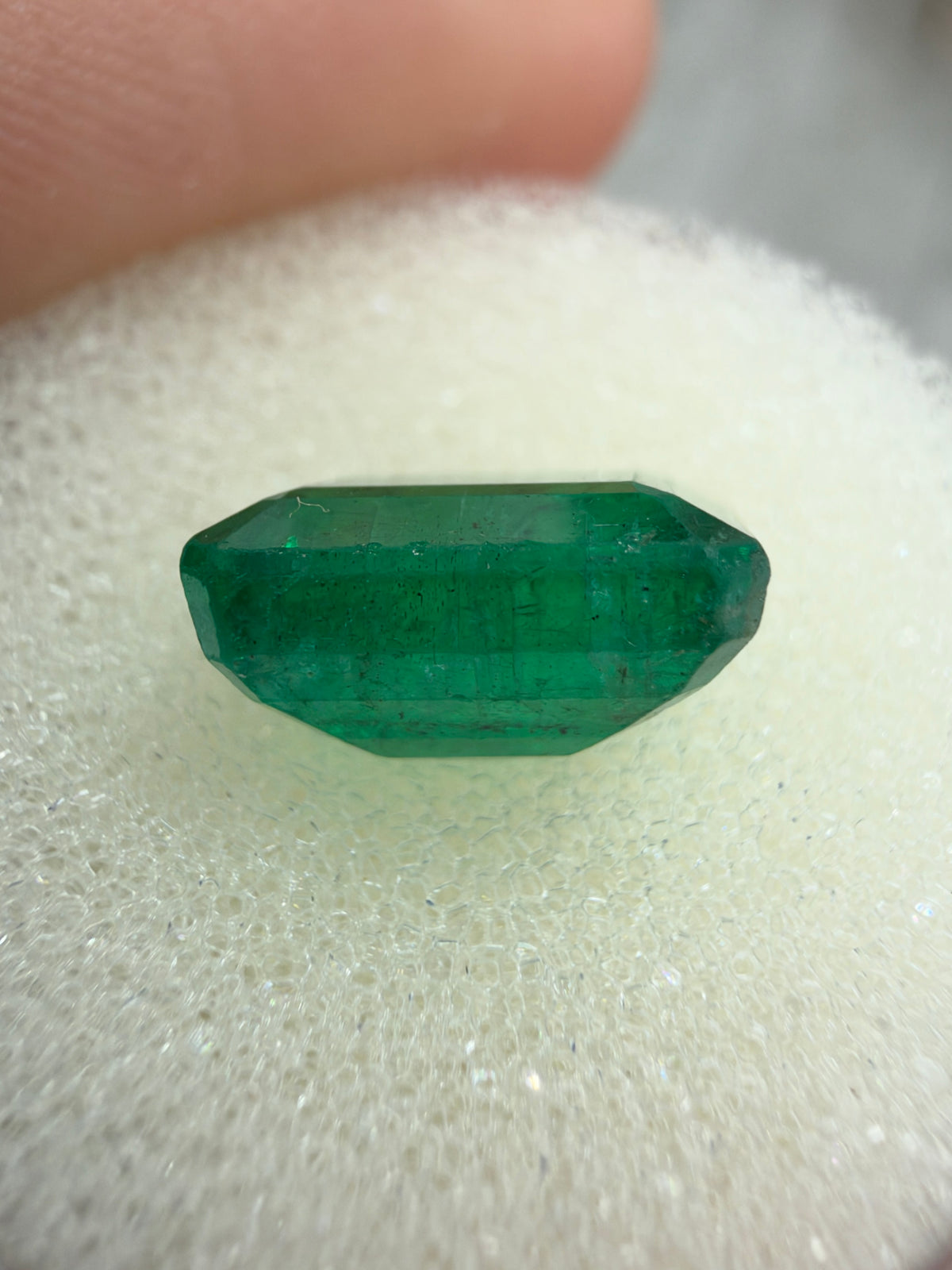 3.48 carat 9.6×8 Rare Dark Green Zambian Loose Real Emerald- Emerald Cut