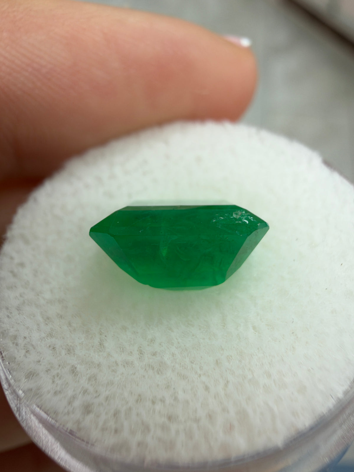 4.54 Carat 10.8×10.2 Earthy Asscher-Cut Dark Green Natural Brazilian Emerald
