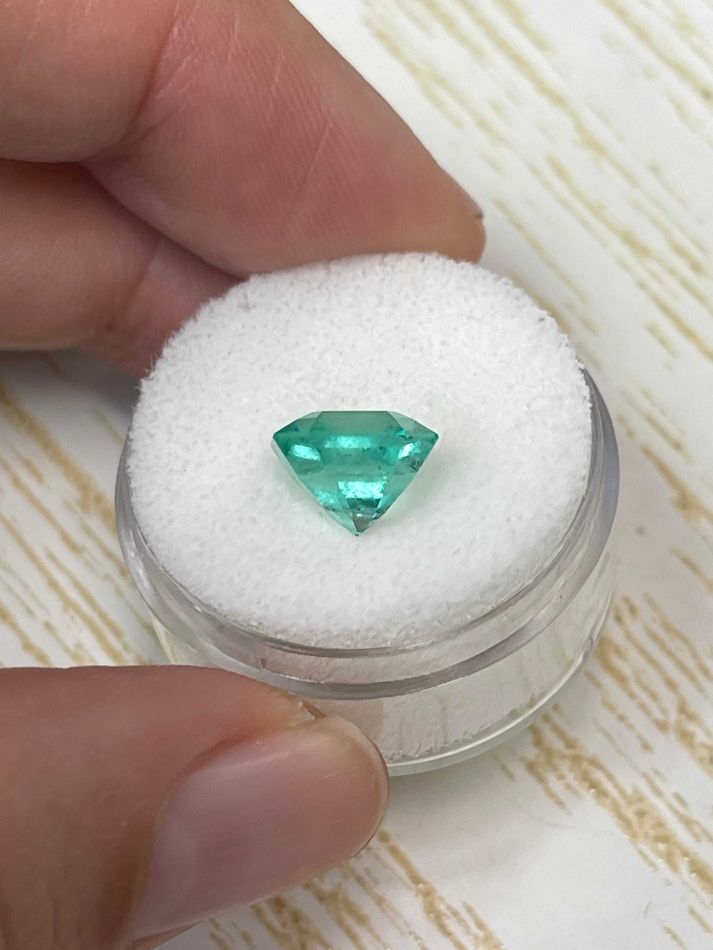 3.27 Carat 9.3x8.8 Natural Loose Colombian Emerald-Asscher Cut - JR Colombian Emeralds