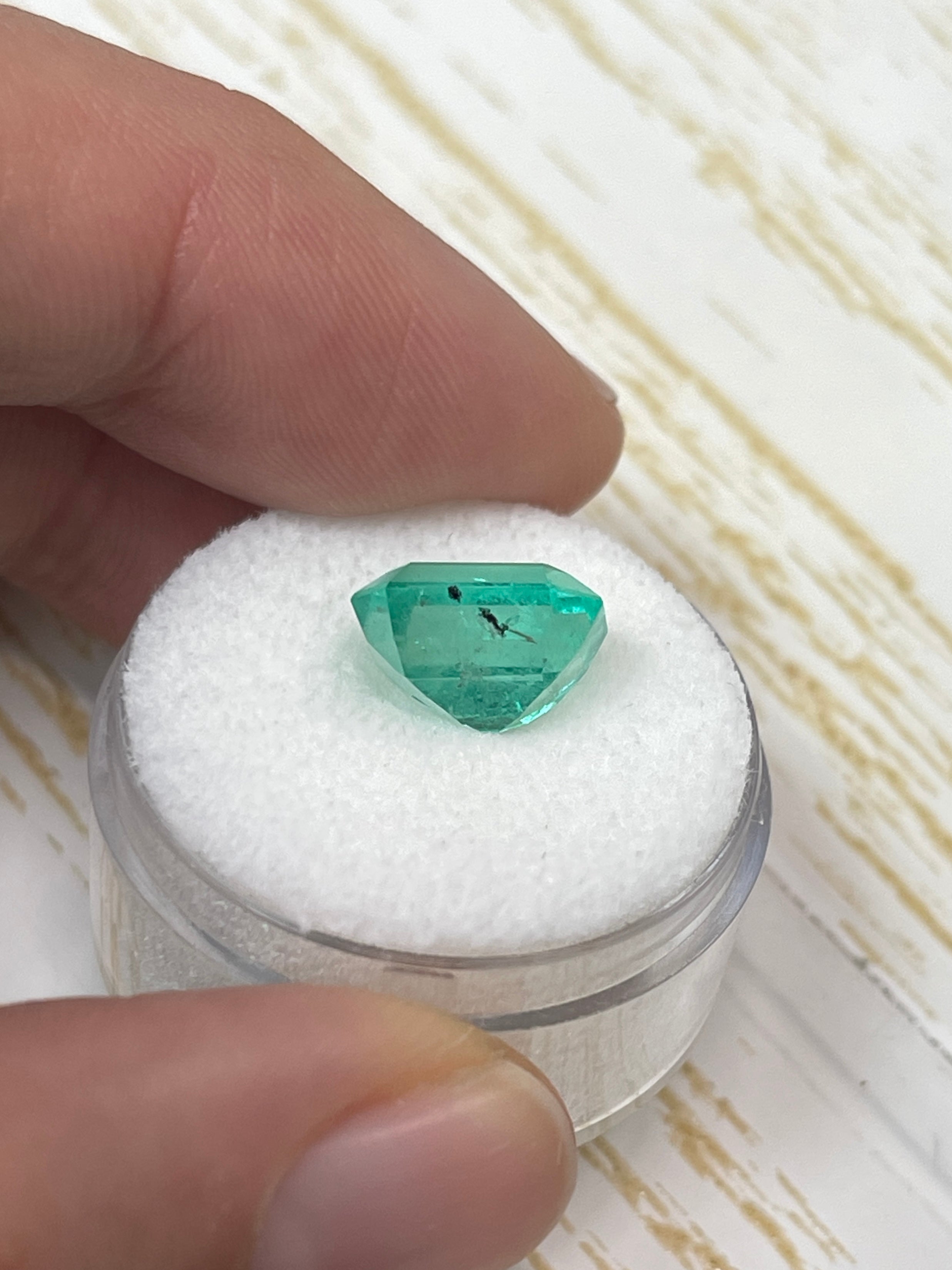 4.29 Carat 11x8 Medium Green Natural Loose Colombian Emerald-Emerald Cut - JR Colombian Emeralds