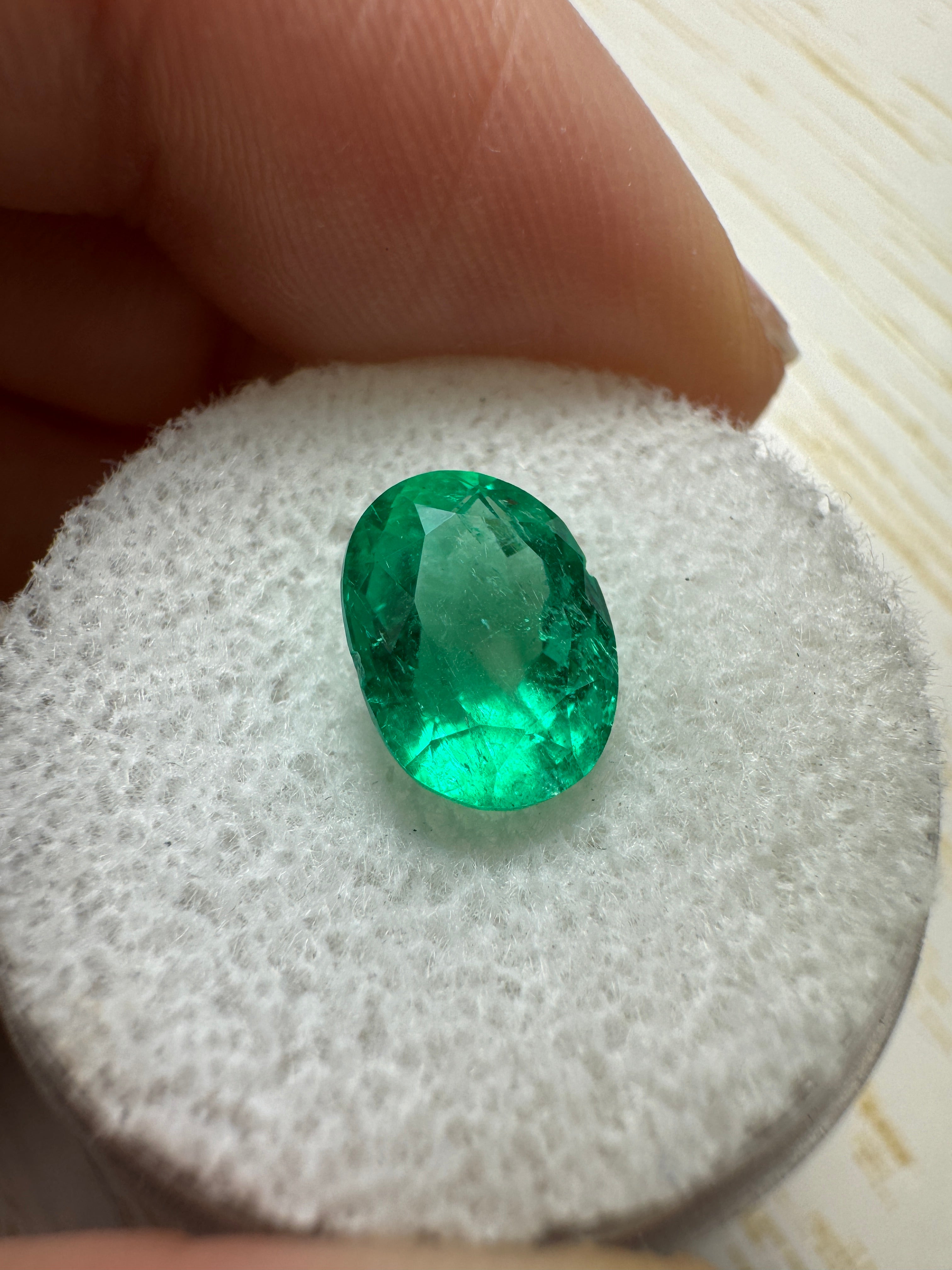 2.67 Carat 10x7 Vibrant Green Loose Colombian Emerald-Oval Cut - JR Colombian Emeralds