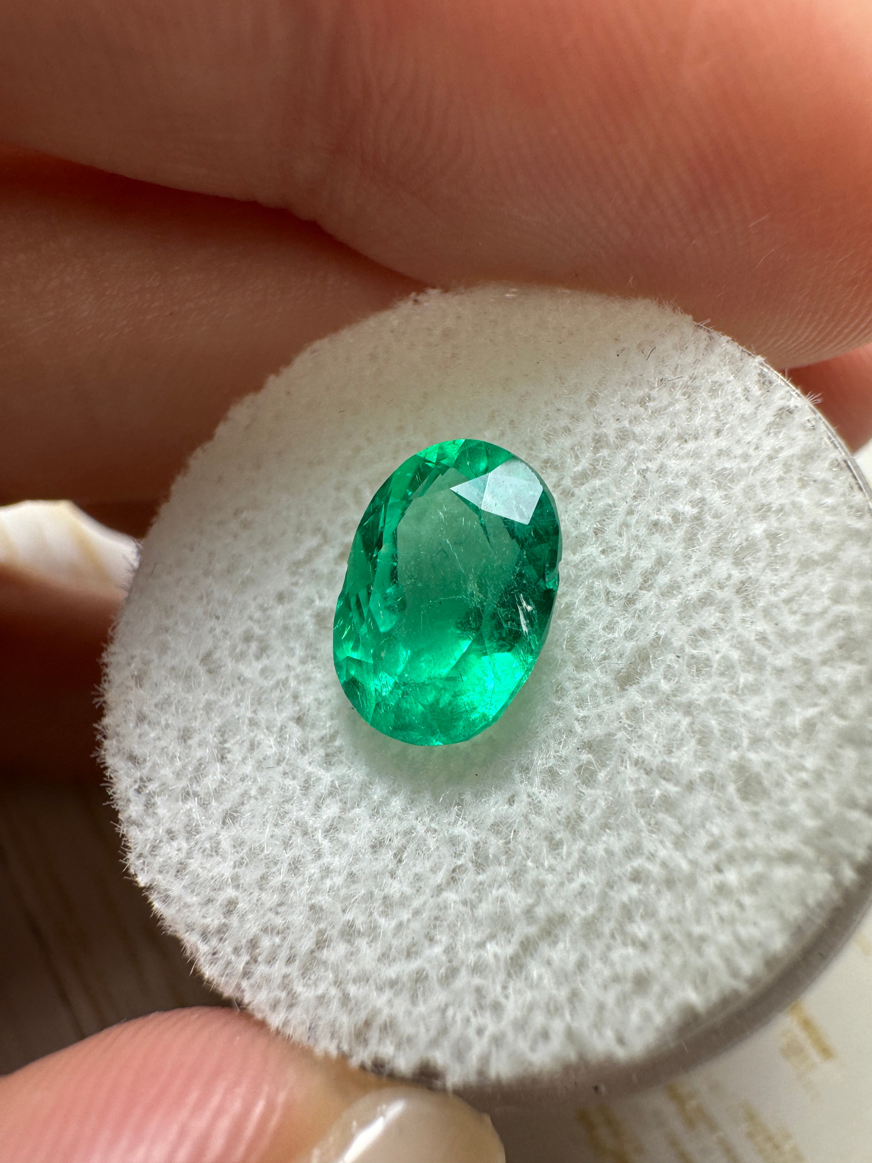 2.67 Carat 10x7 Vibrant Green Loose Colombian Emerald-Oval Cut - JR Colombian Emeralds