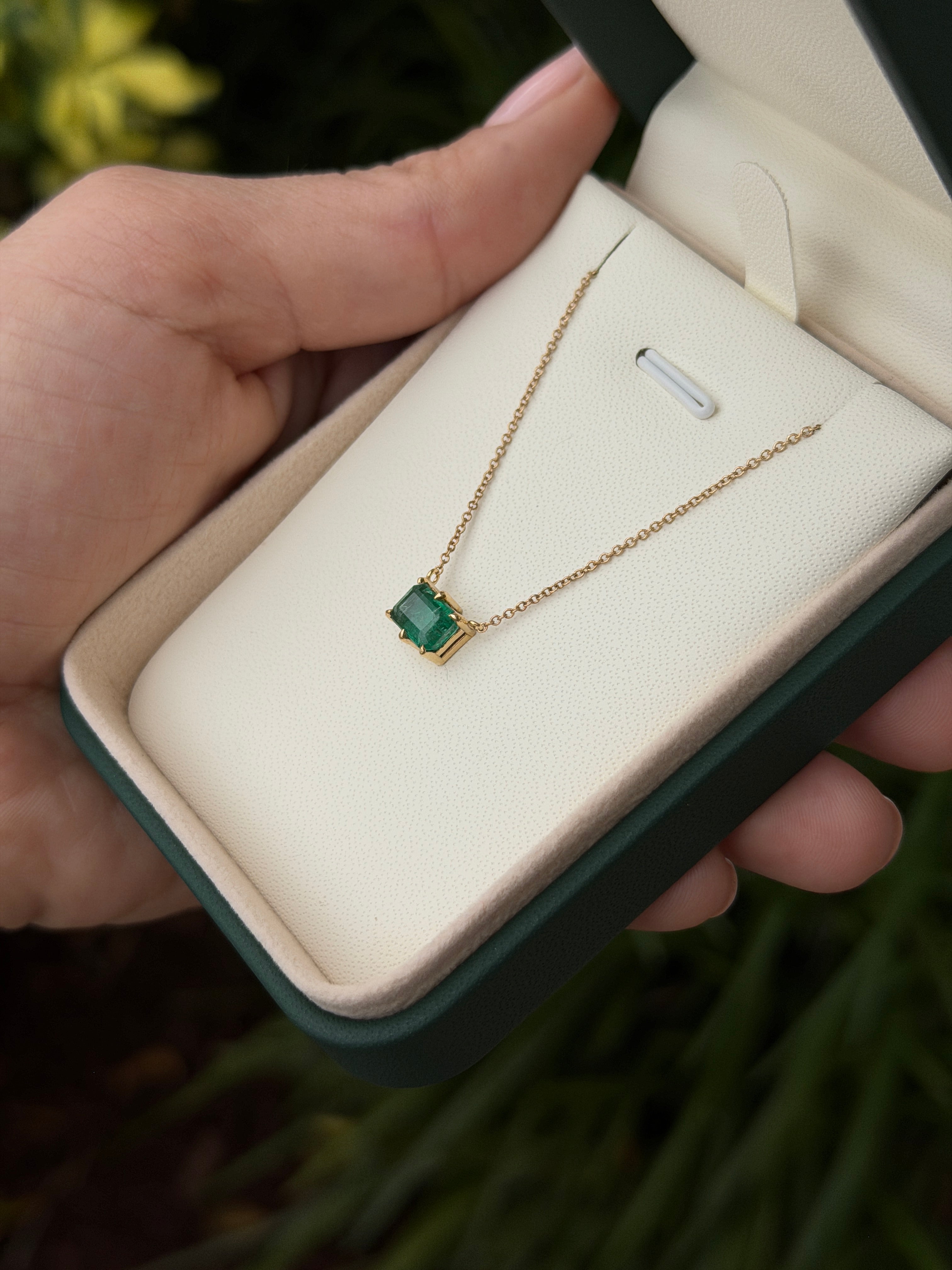 1.60 Carat East To West Multi Prong Solitaire Necklace 14K