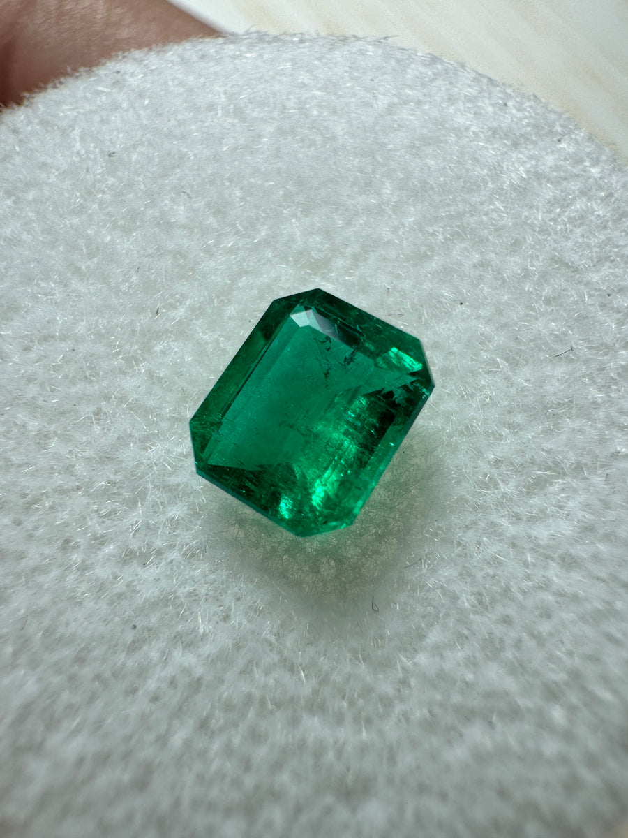 0.65 Carat AAA+ Vivid Muzo Green Natural Loose Colombian Emerald-Emerald Cut
