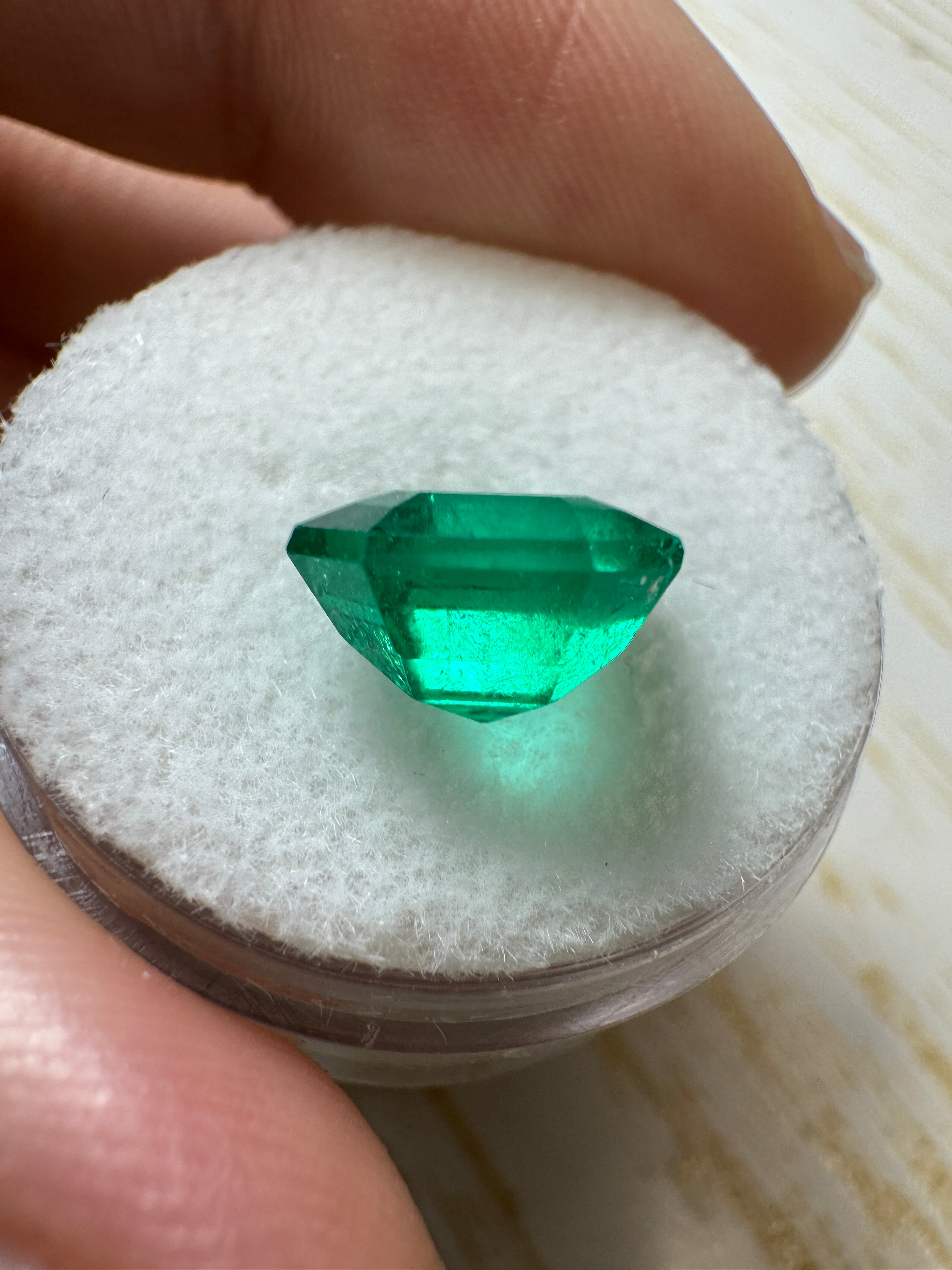 3.21 Carat 9.5x9.5 Octagonal Cut Green Natural Loose Colombian Emerald-Emerald Cut - JR Colombian Emeralds