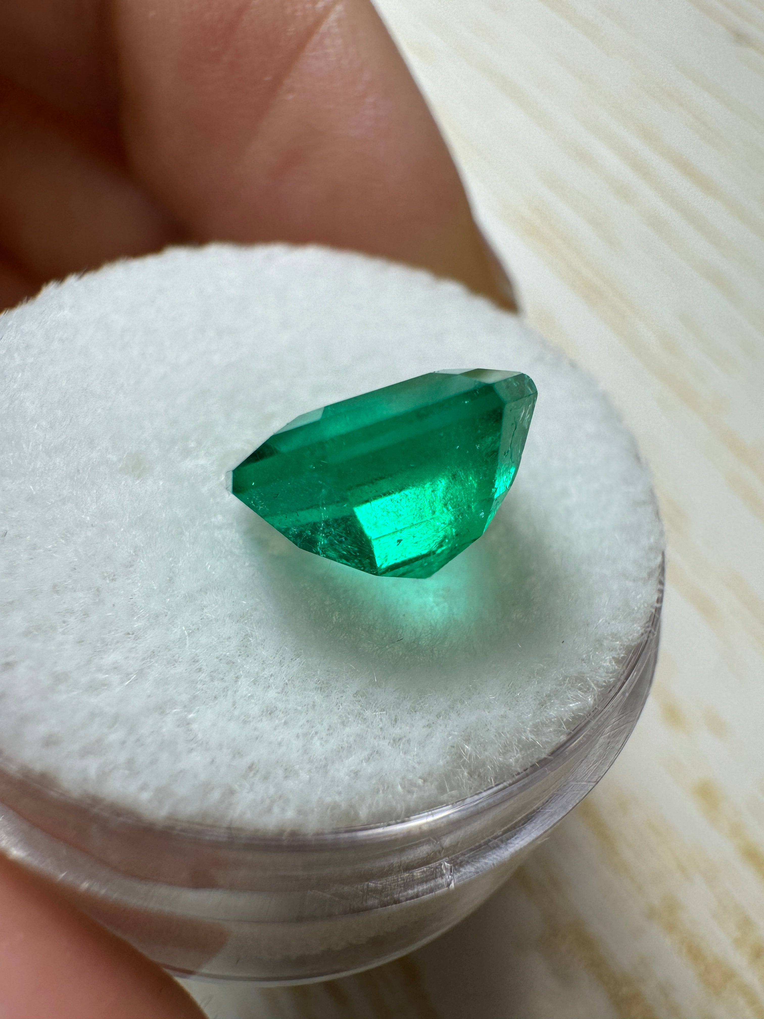 3.21 Carat 9.5x9.5 Octagonal Cut Green Natural Loose Colombian Emerald-Emerald Cut - JR Colombian Emeralds