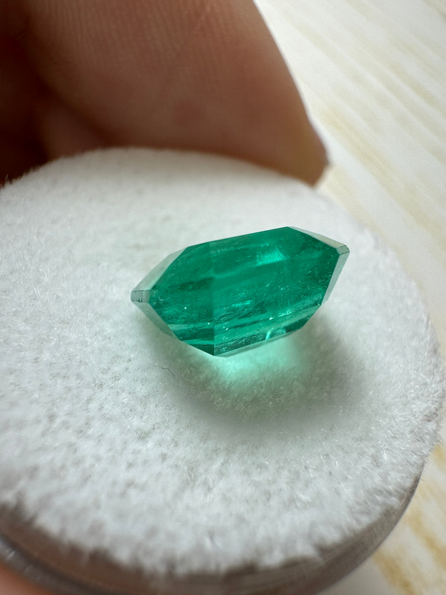 3.07 Carat 9x9 VS Crysal Clear Natural Loose Colombian Emerald-Asscher Cut