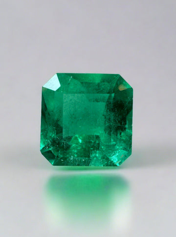 2.84 Carat 9x9 Vivid Muzo Natural Loose Colombian Emerald-Asscher Cut