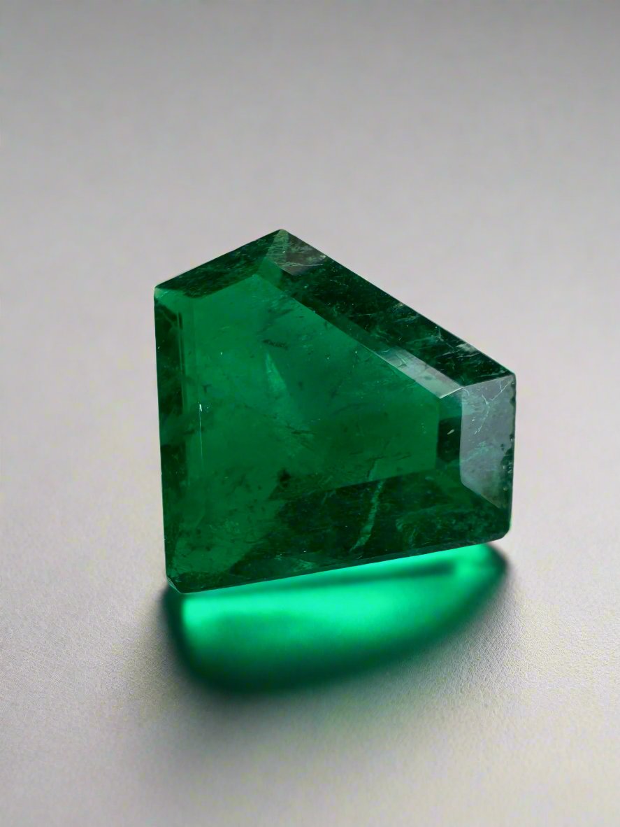 1.68 Carat AAA+ Muzo Fancy Shield Cut Natural Loose Colombian Emerald